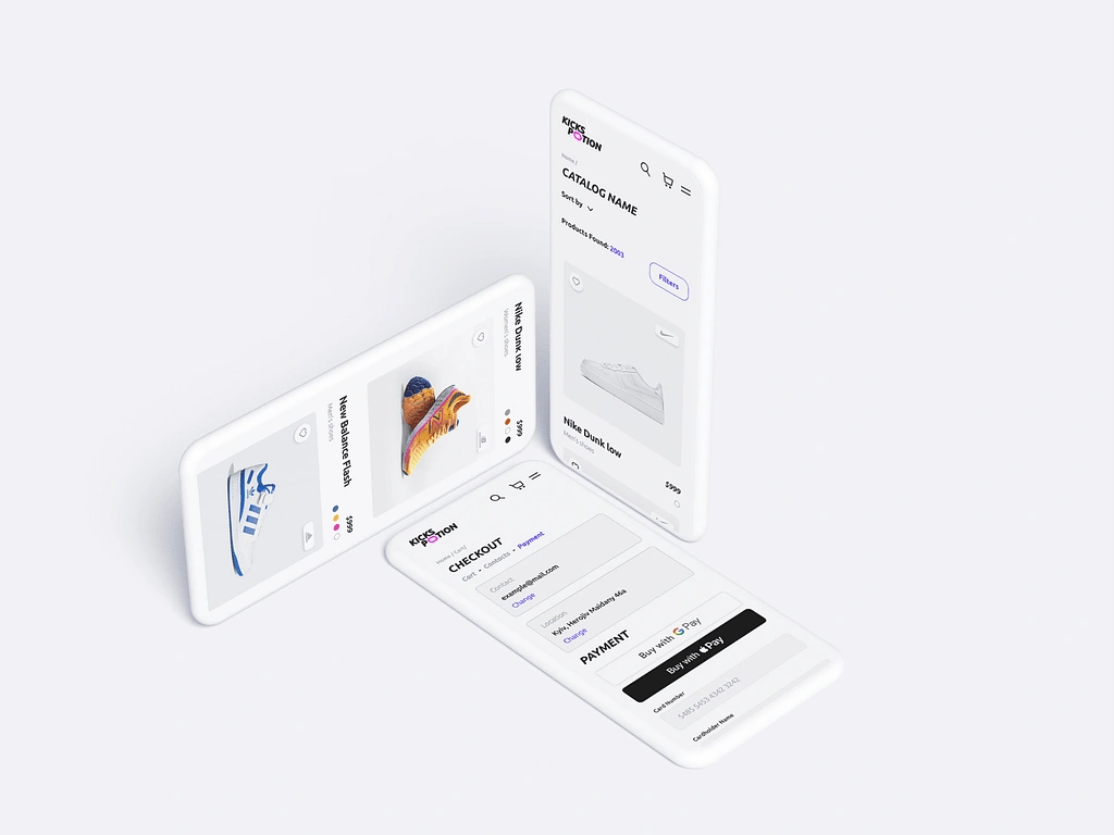 Responsive mobile screens dedsign