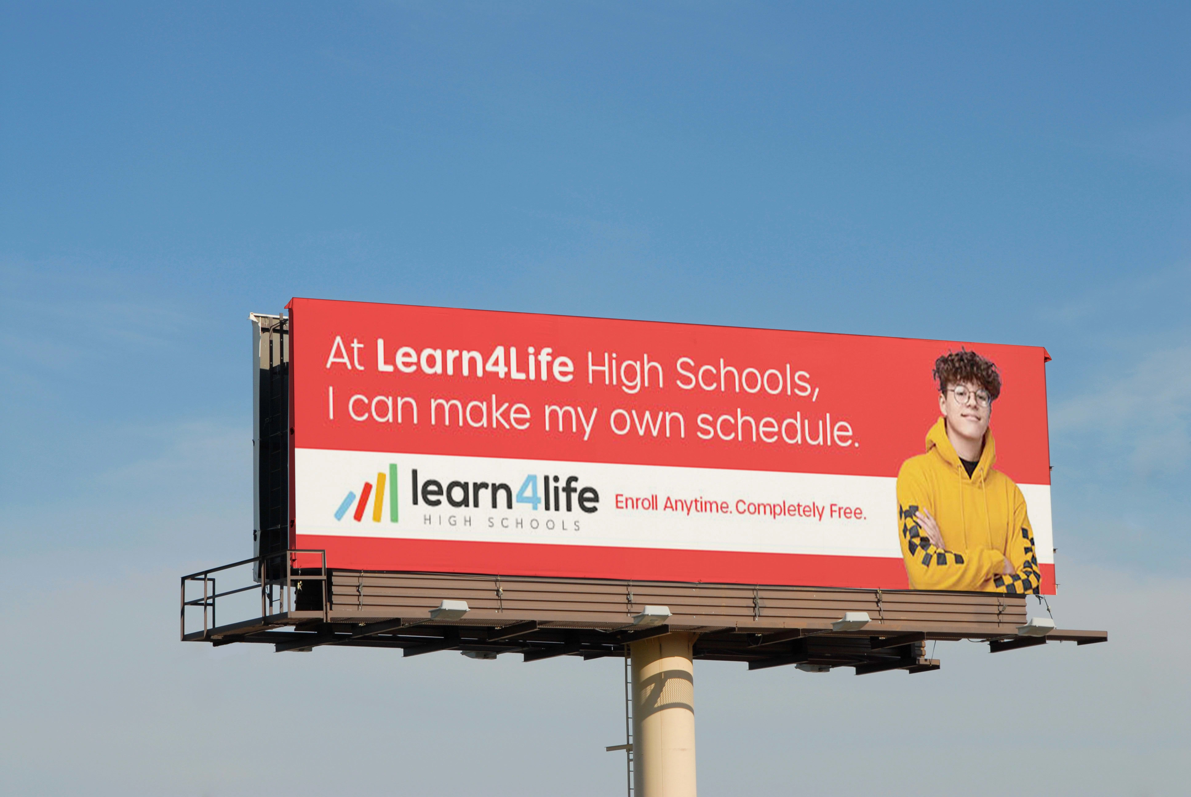 1 of 4 Learn4Life Billboards found throughout California