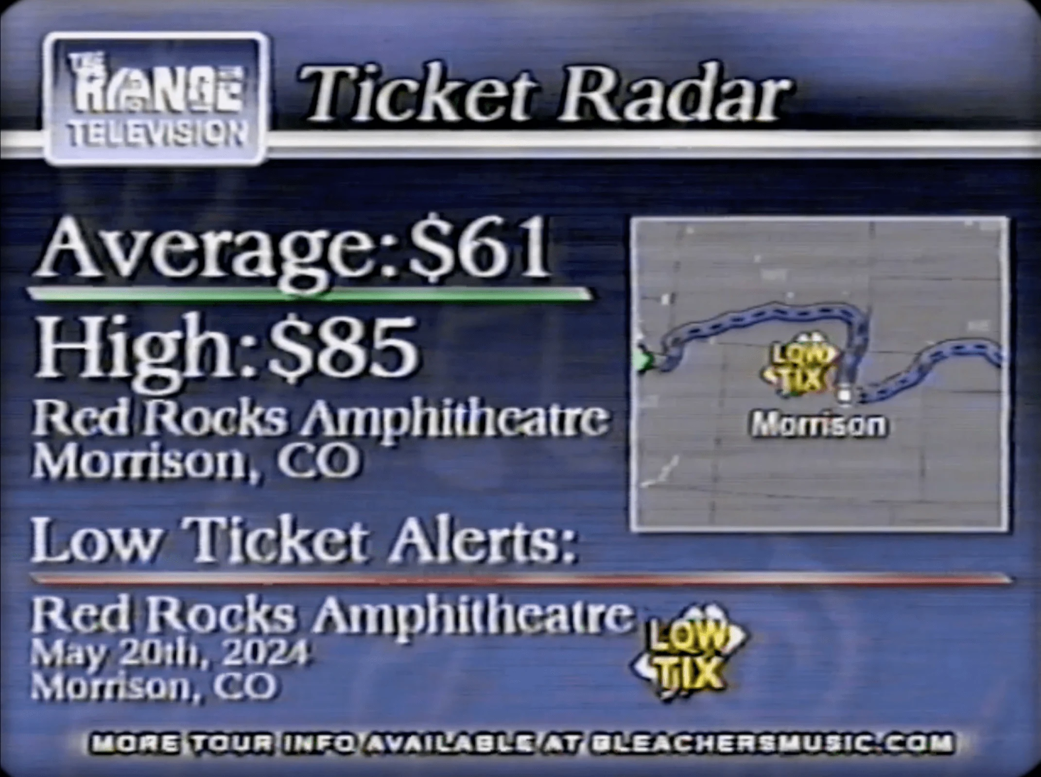 Ticket Radar Scene for "Bleachers"