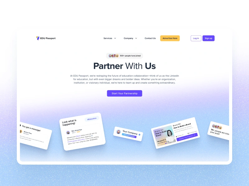 Partner With Us Landing Page