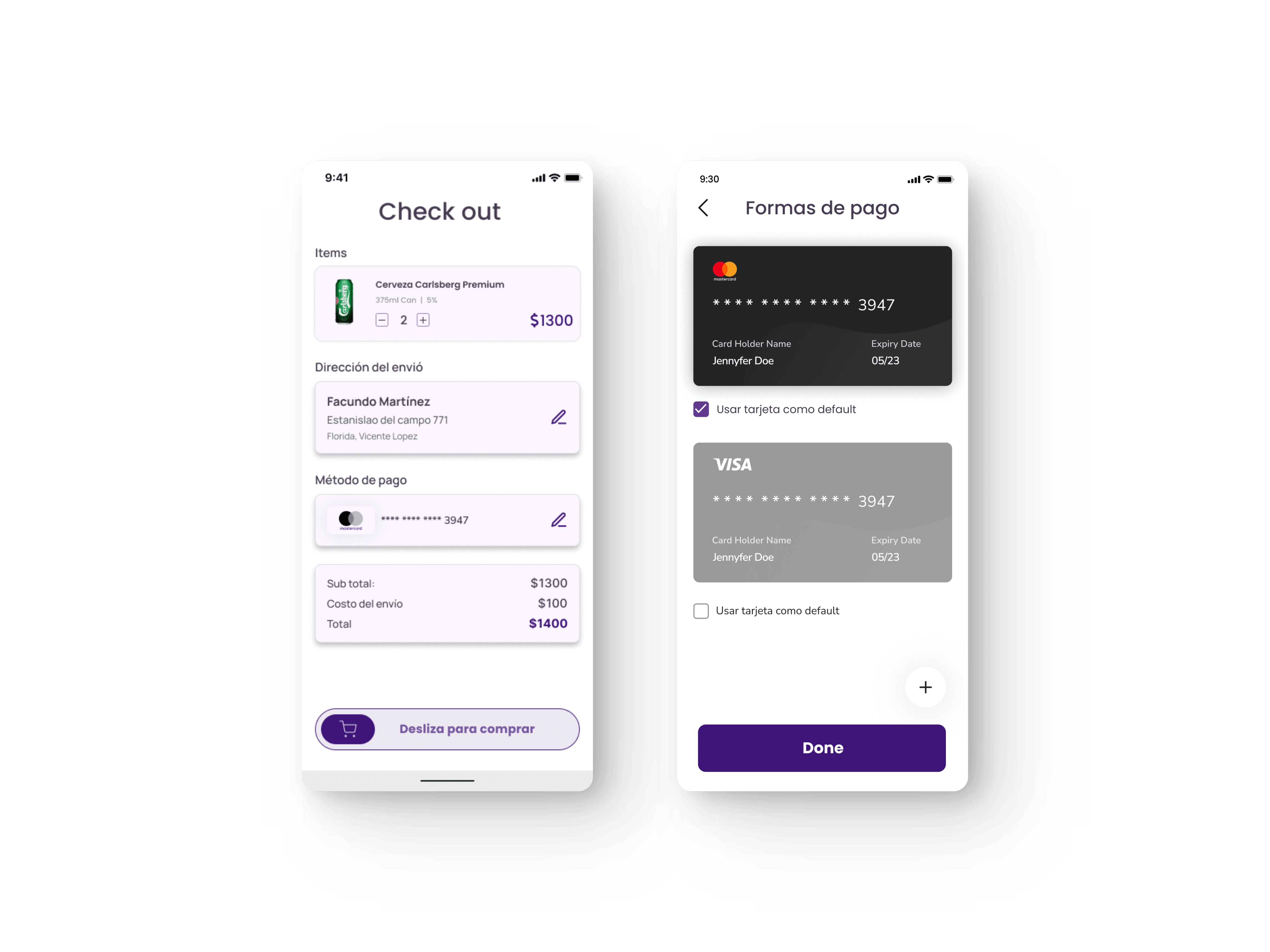 A. A clear check out, which centralizes all the information necessary for the user. B. An easy, fast and secure way to choose the payment method.