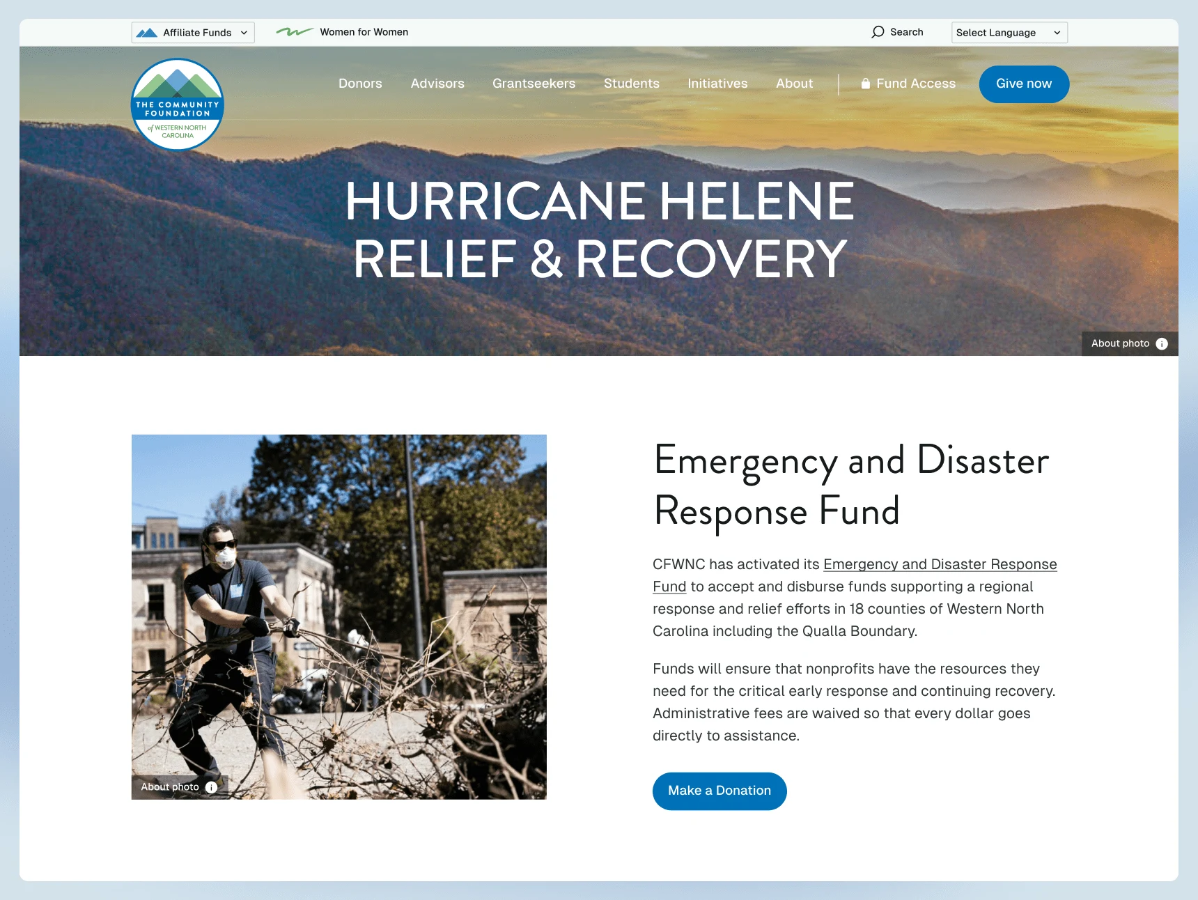 Located in the heart of Asheville, the website couldn't have been more timely in the wake of Hurricane Helene.