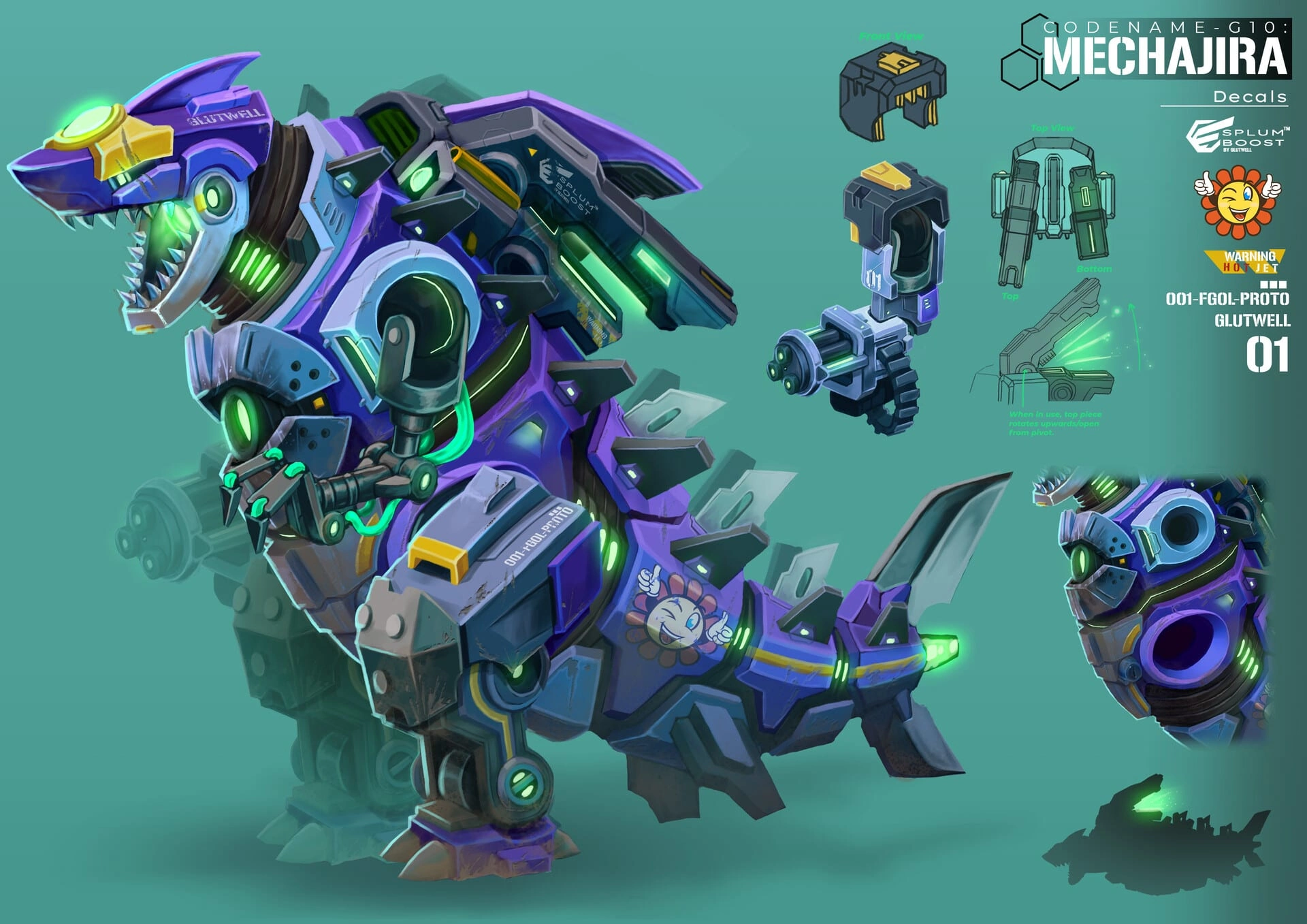 Mecha Sharkjira Final Concept