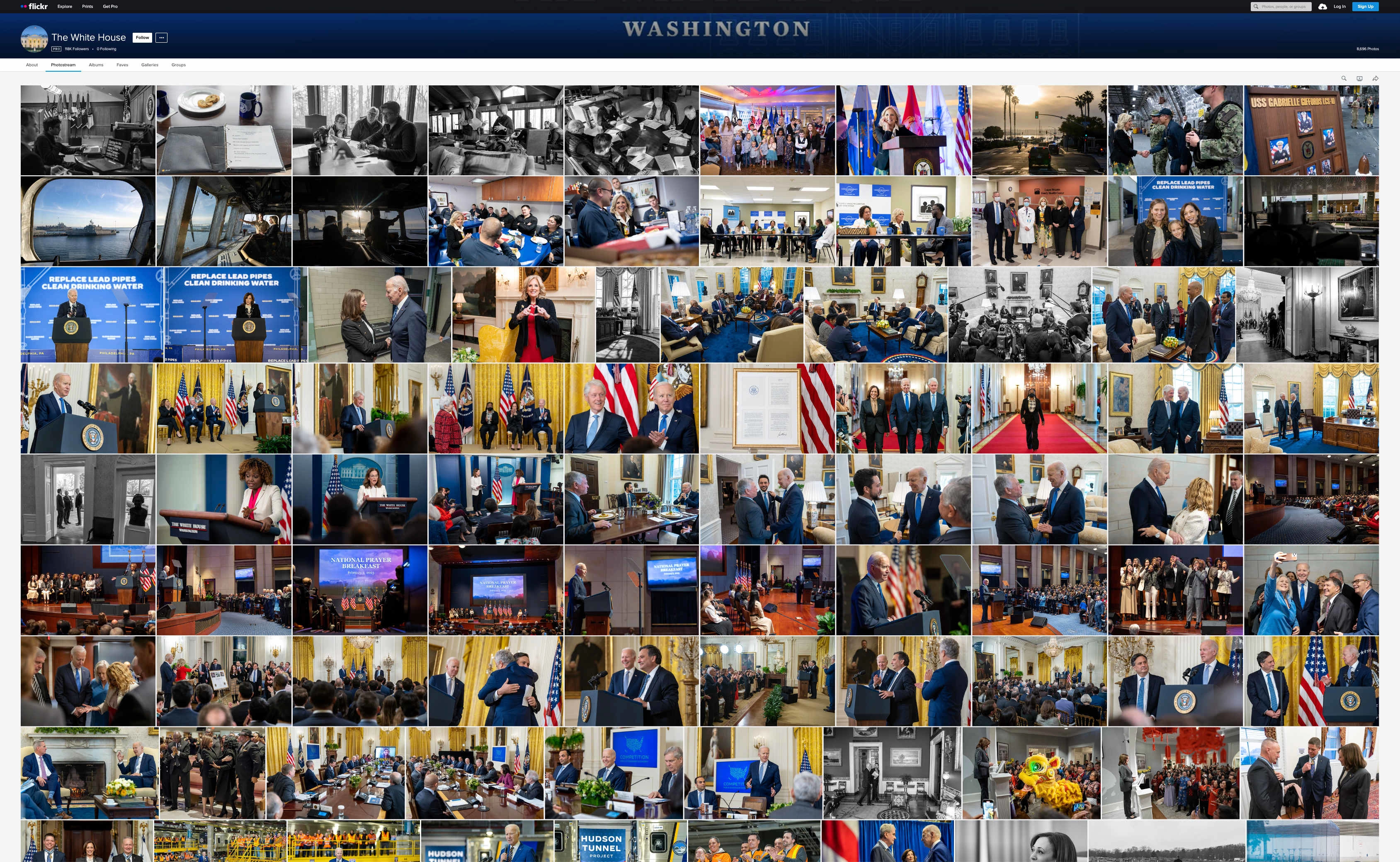 Curated images from the White House Photo Office Flickr account, showcasing the team's collective work in capturing key moments and events during the Biden Administration. 