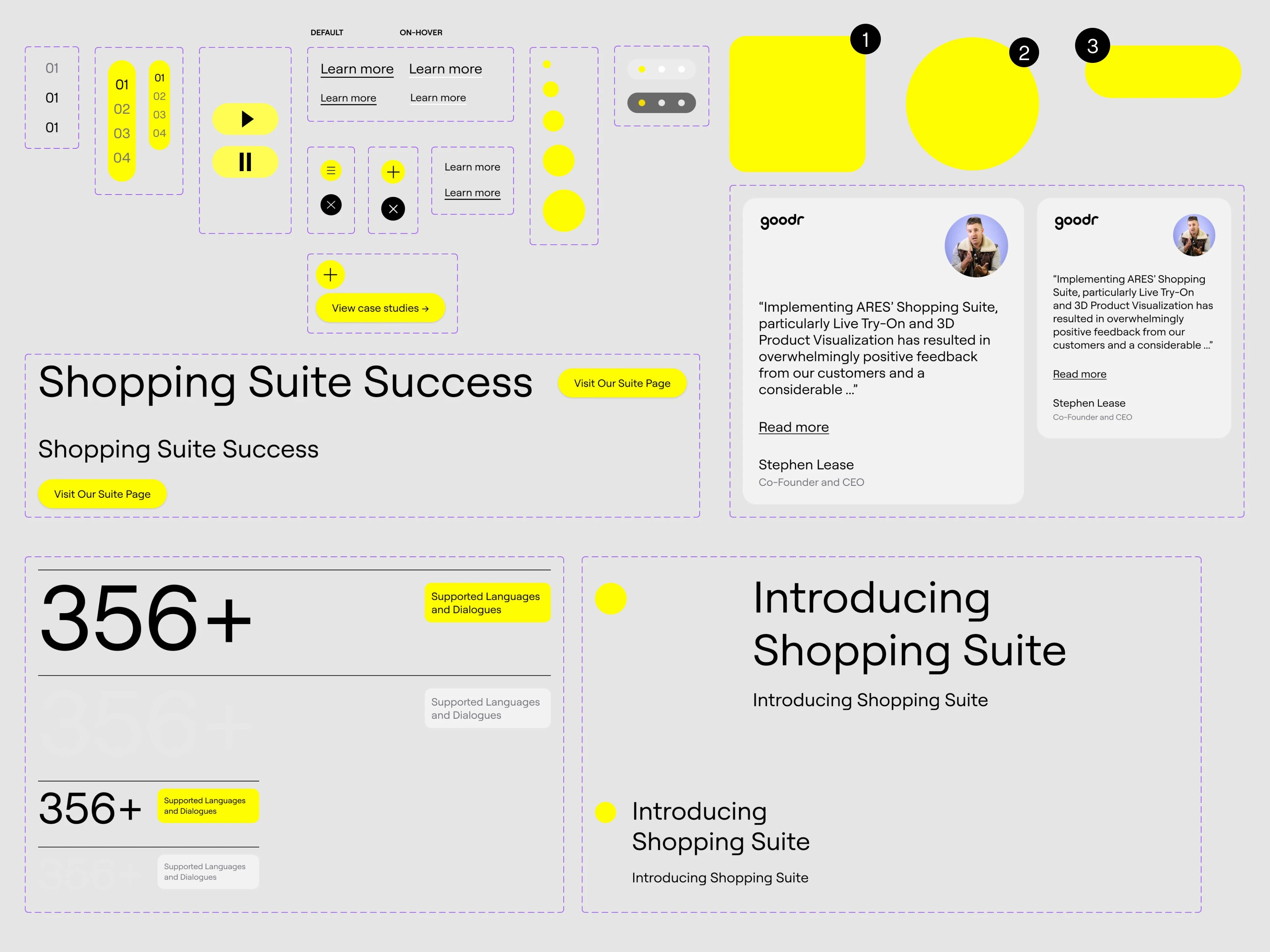 Nested components showcasing brand visual weight