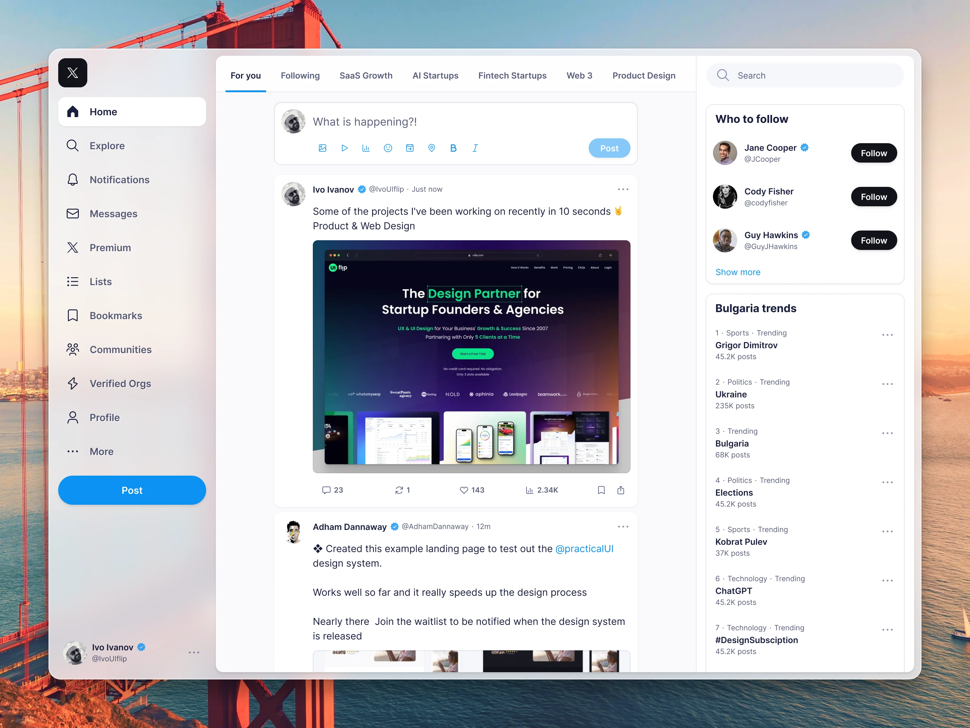 Twitter redesign concept