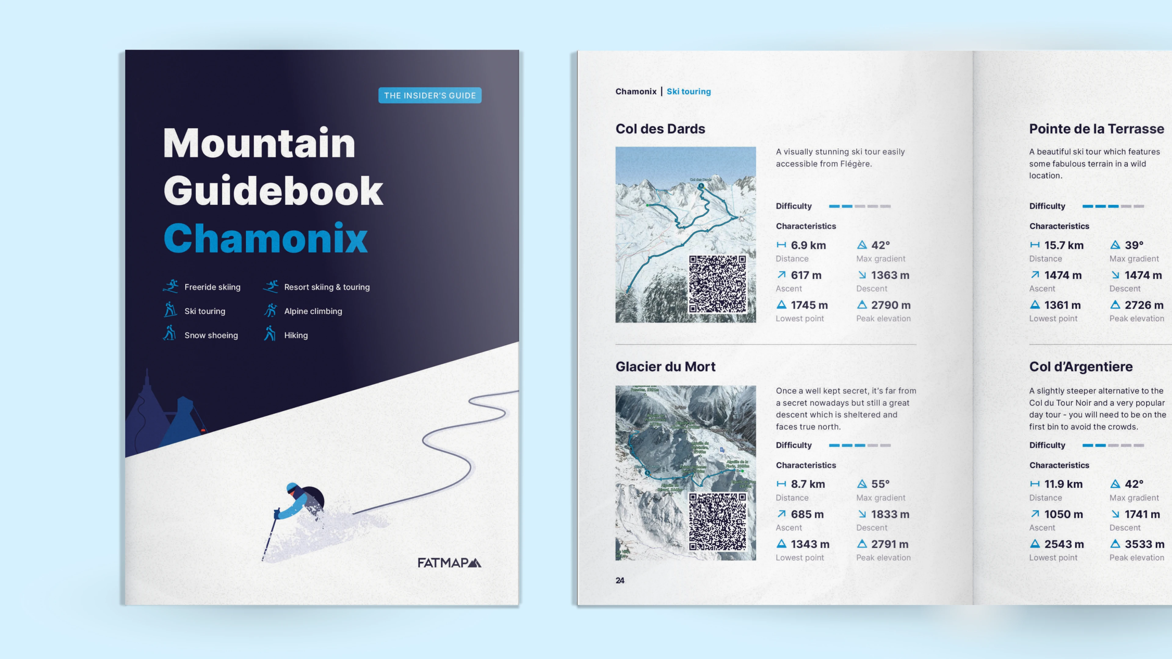 Printed adventure booklet for Chamonix winter season