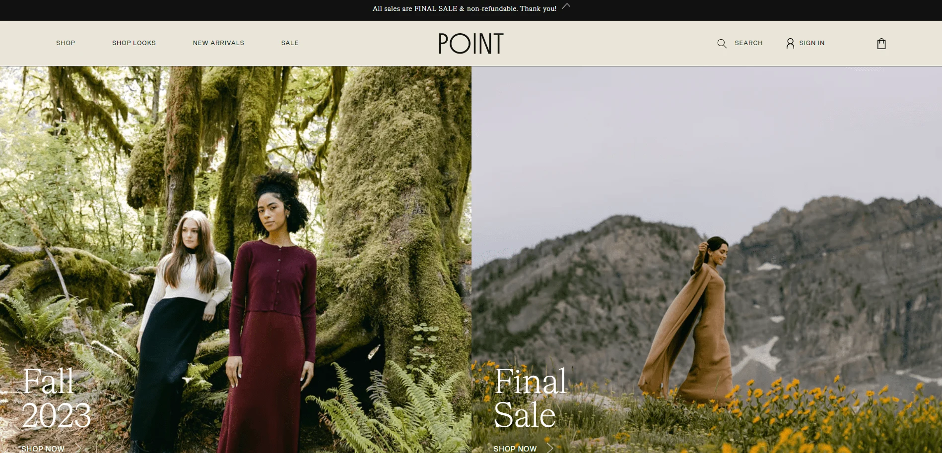 Point home page