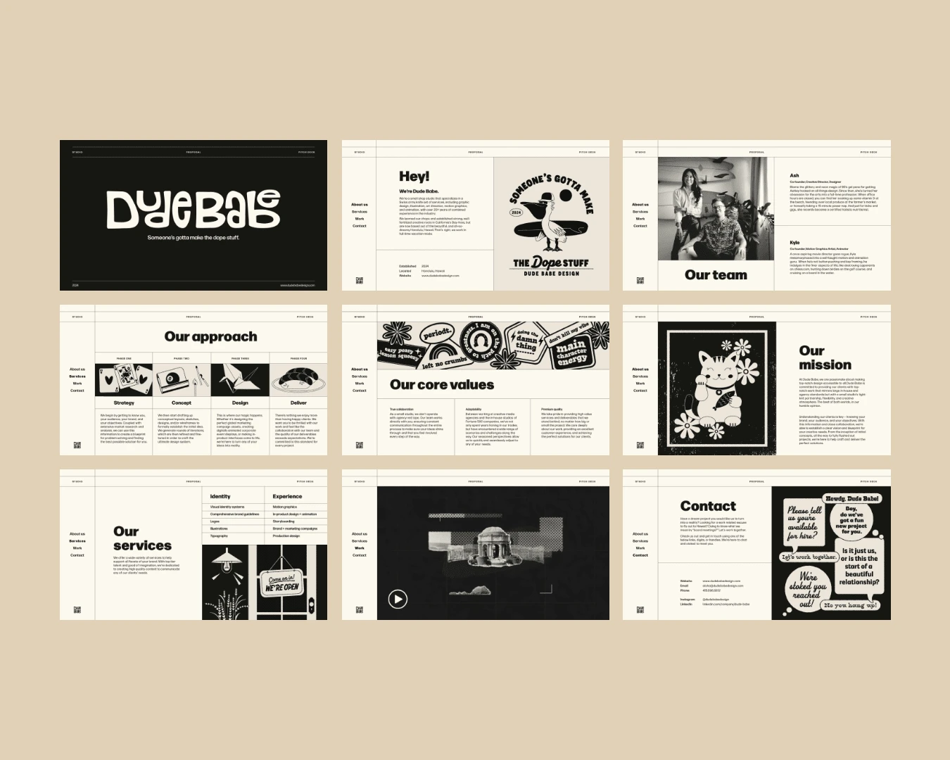 Illustrations on the pitch deck