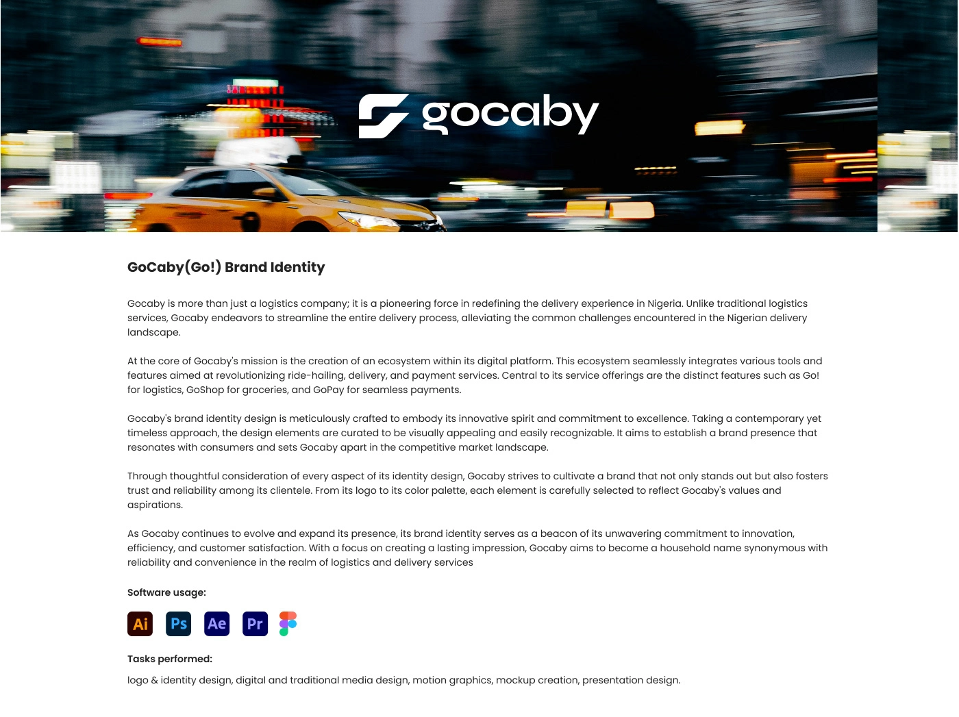 Gocaby is more than just a logistics company; it is a pioneering force in redefining the delivery experience in Nigeria. Unlike traditional logistics services, Gocaby endeavors to streamline the entire delivery process, alleviating the common challenges encountered in the Nigerian delivery landscape.