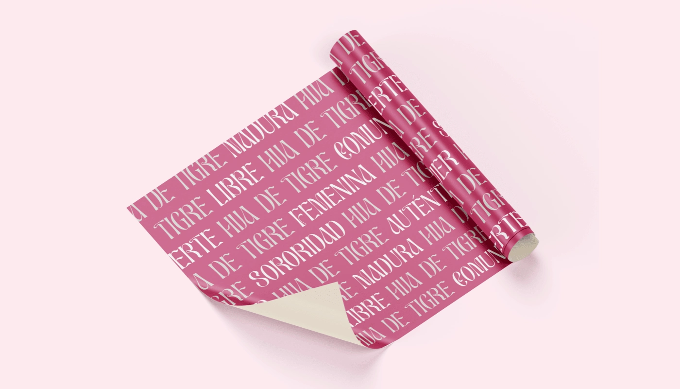 Seasonal wrapping paper. 