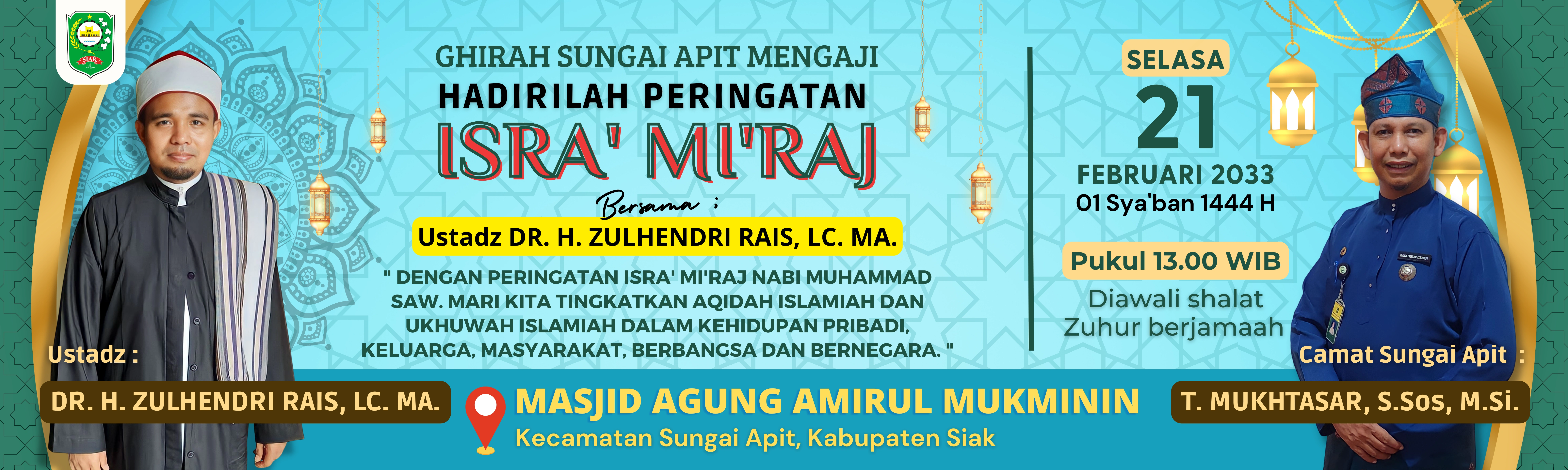 2023 Isra Miraj event banner