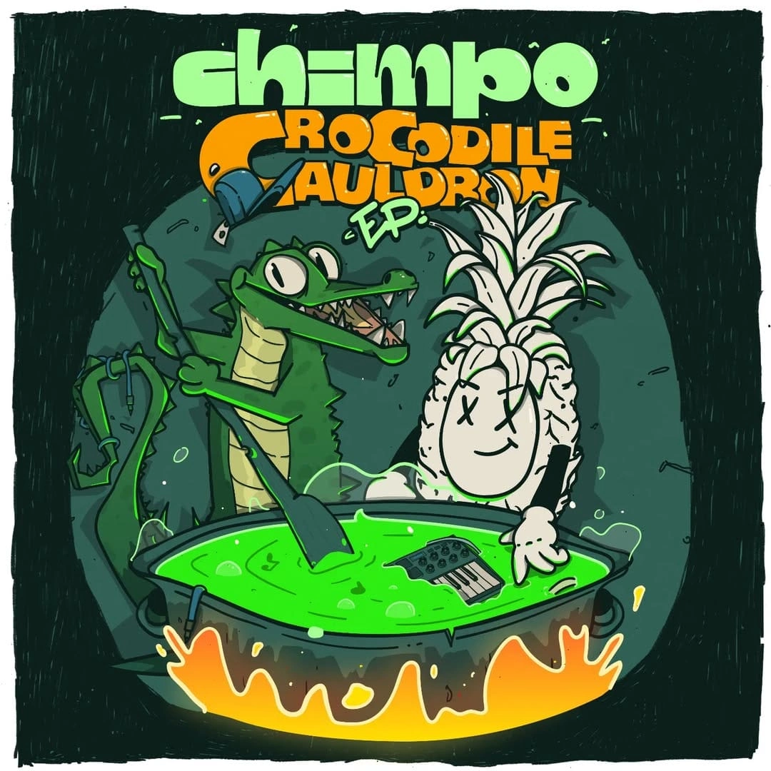 Artwork / Illustration I did for Chimpo Crocodile Cauldron EP on Pineapple Records