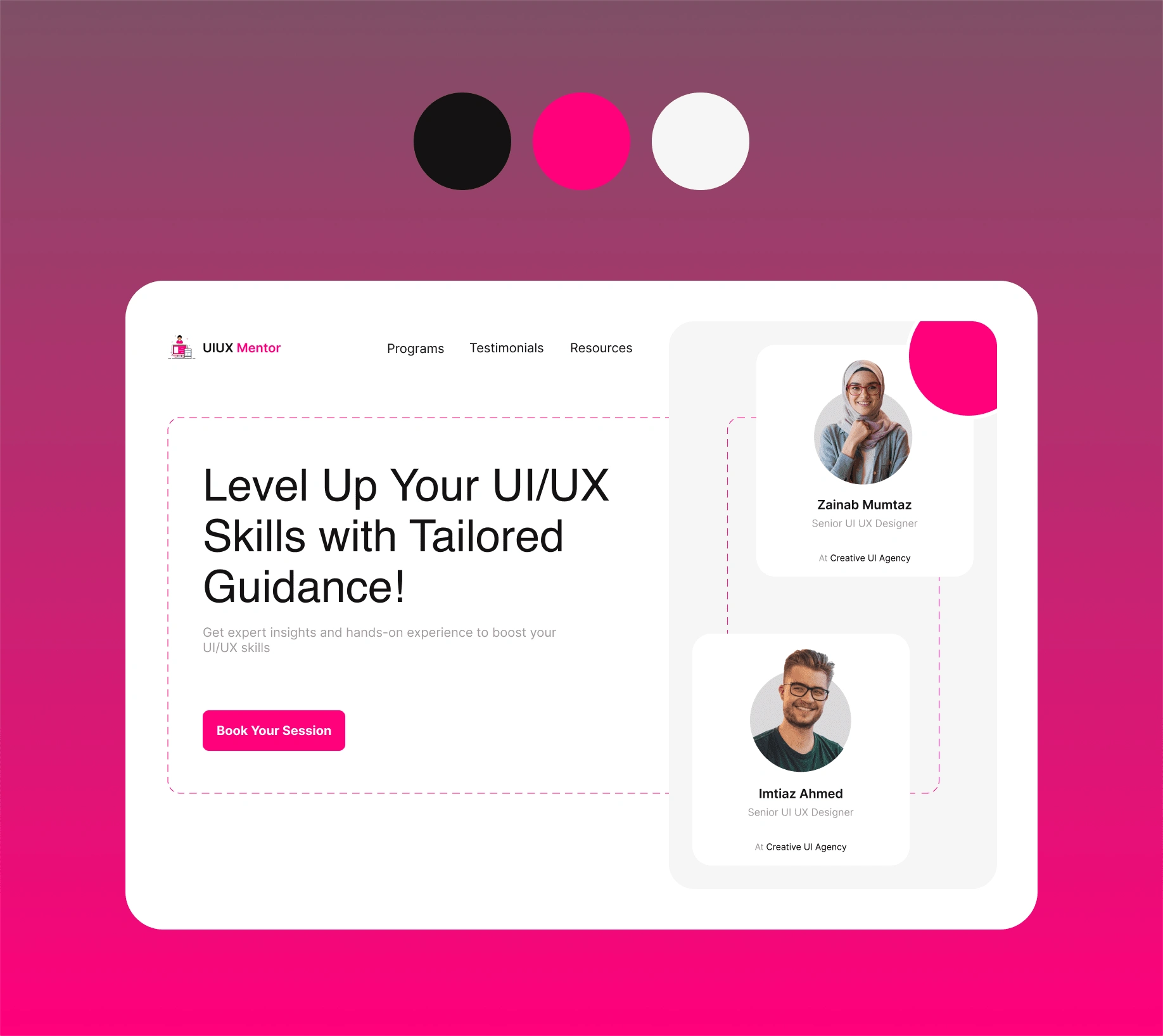 UIUX Mentorship - Hero Section