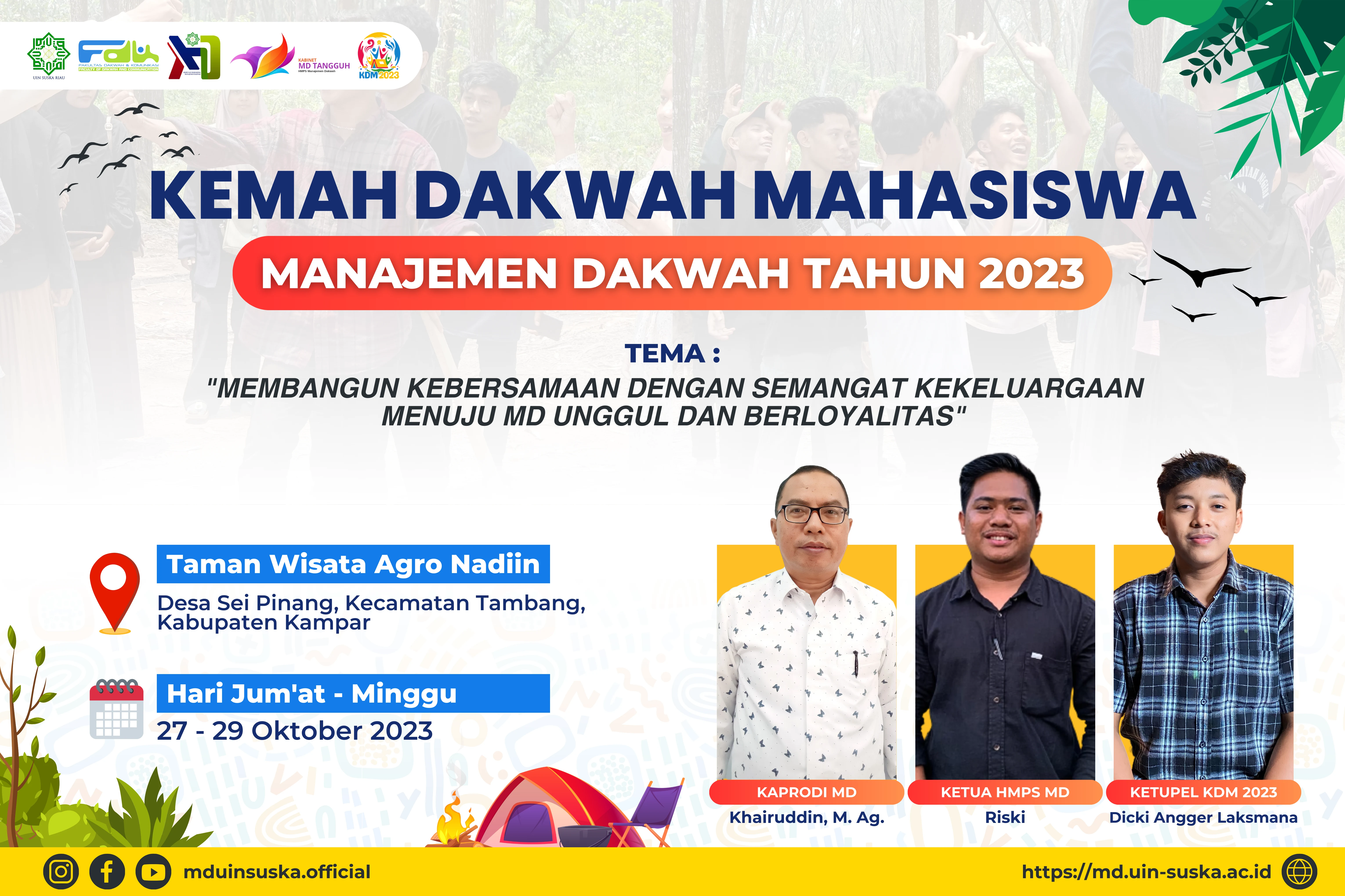 Banner from the Kemah Dakwah Mahasiswa 2023 event