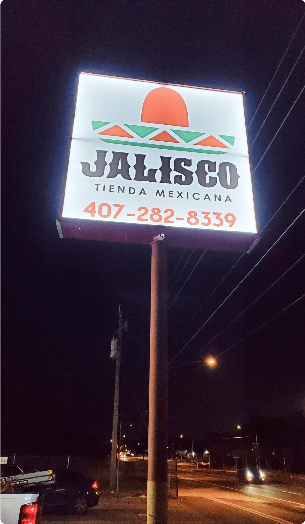 OUTDOOR SIGN (NIGHT TIME)