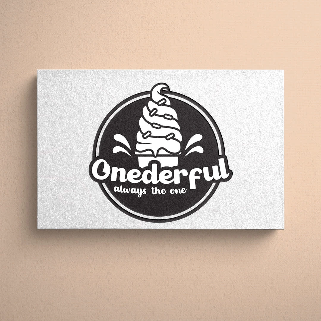 Logo on a card mockup