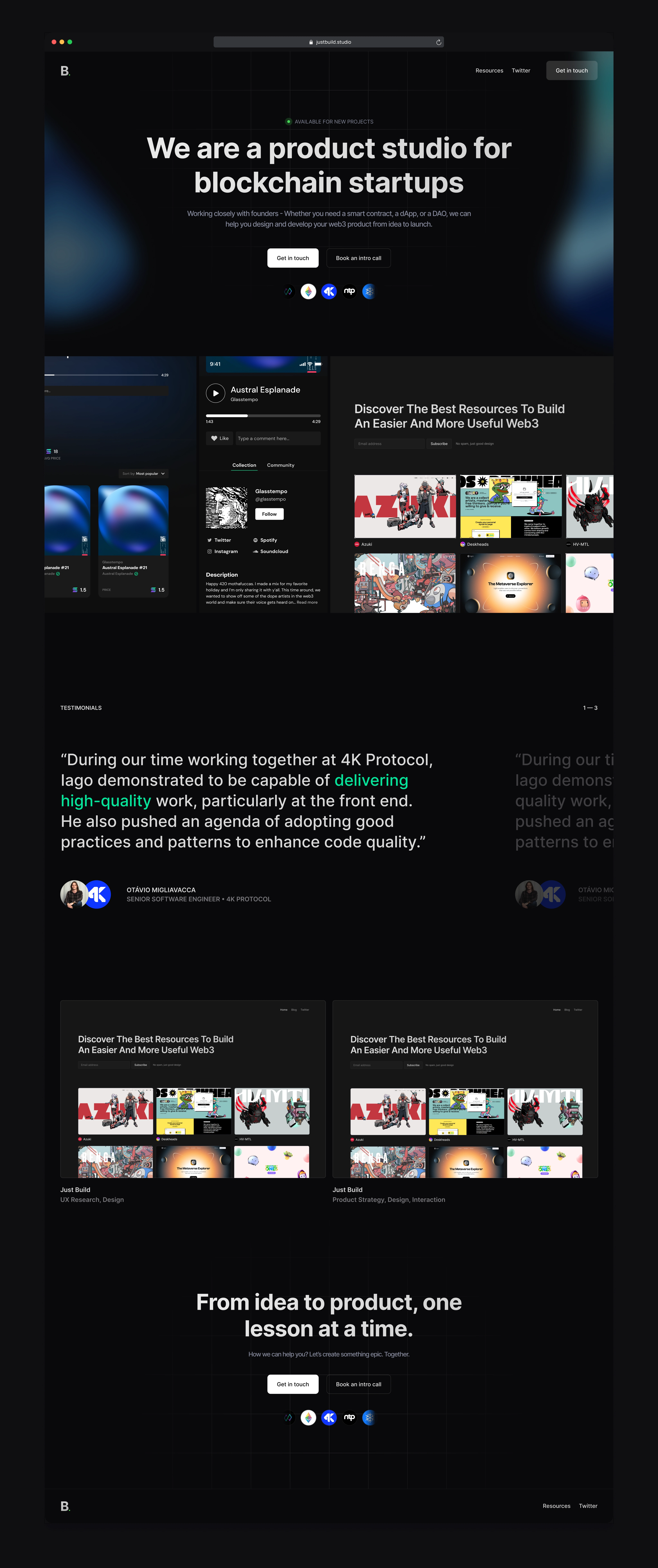 Studio Landing Page