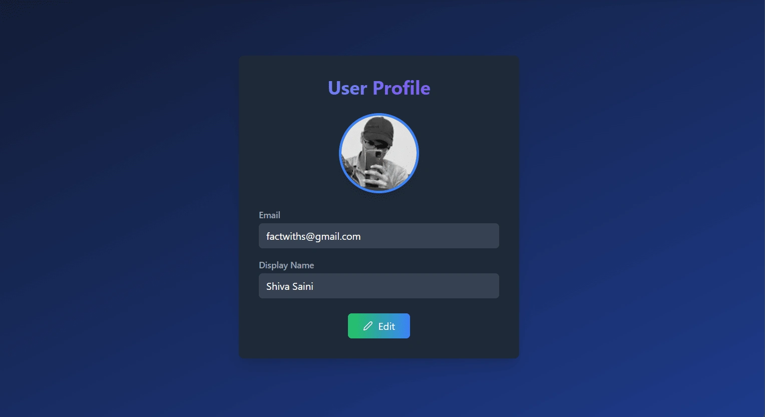 profile page