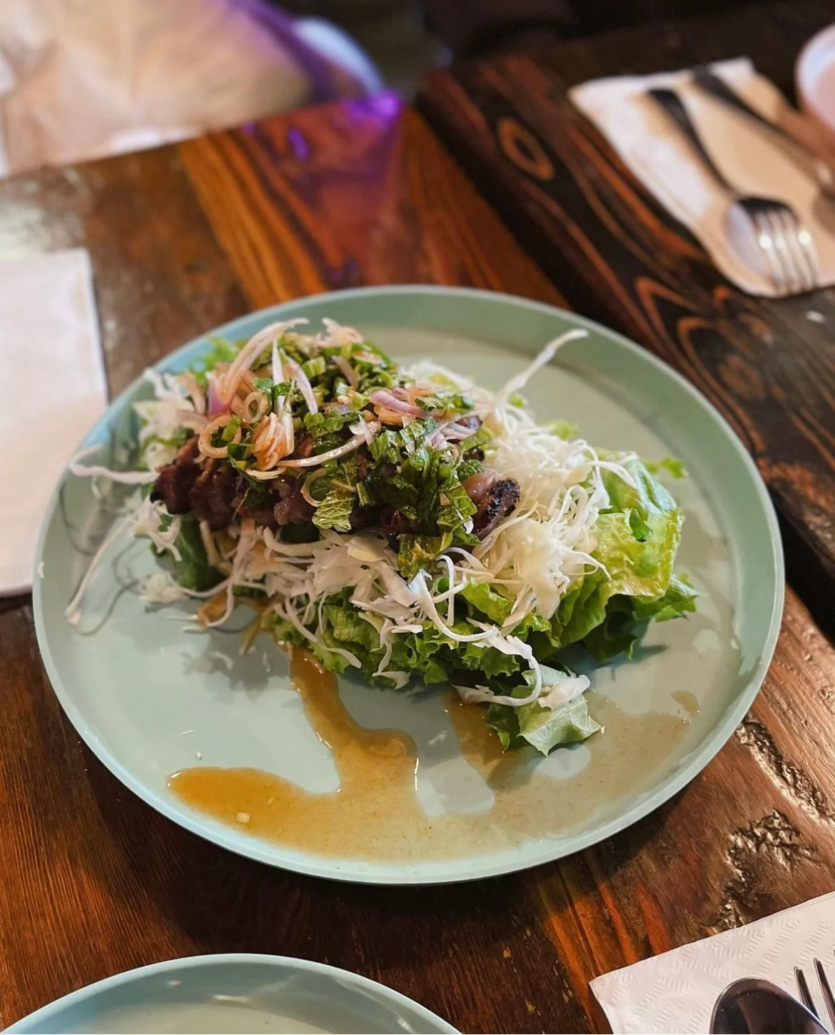 Asian Sweet Beef Salad at Yeah Yeah Thai