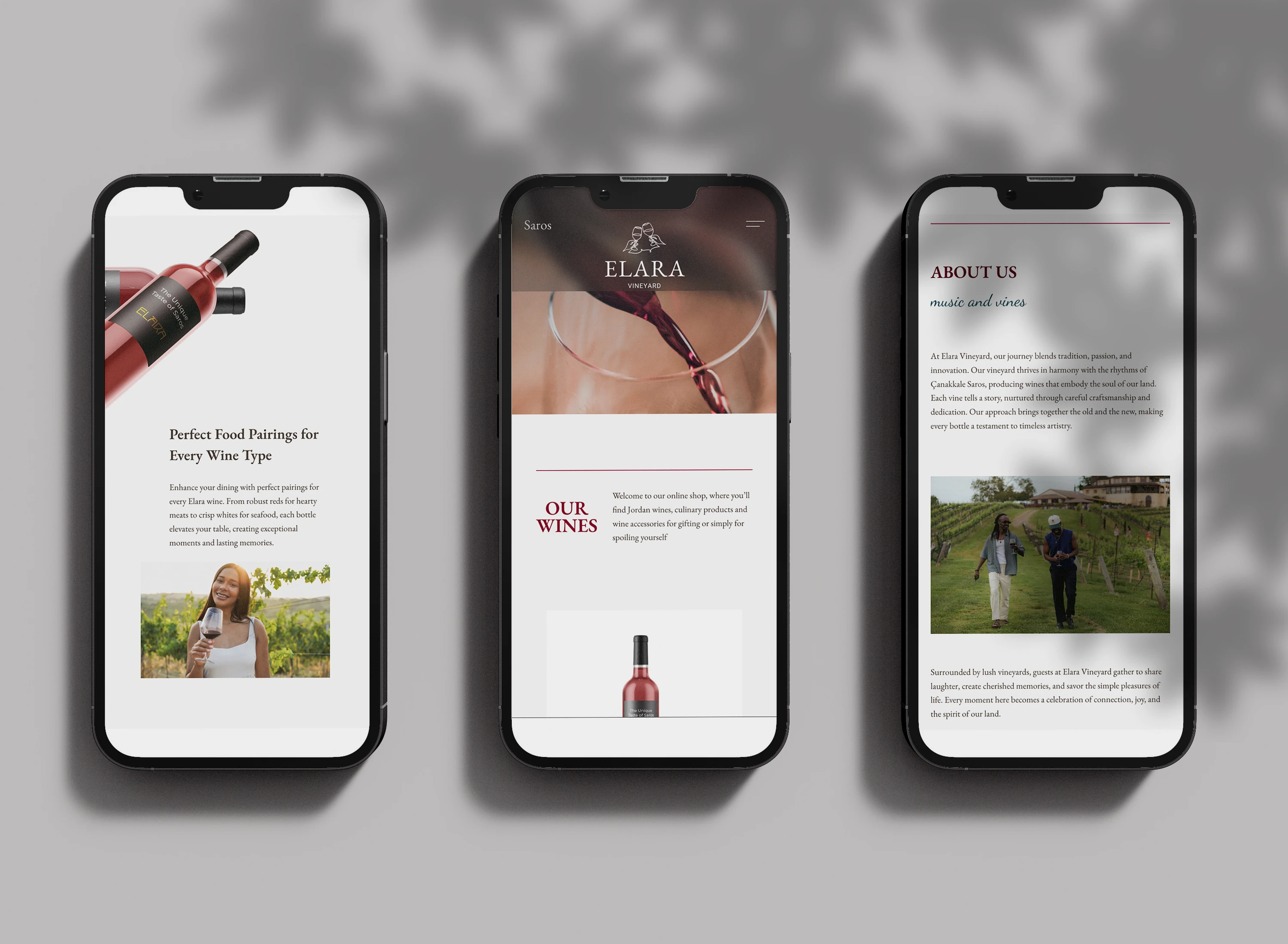 vineyard website design