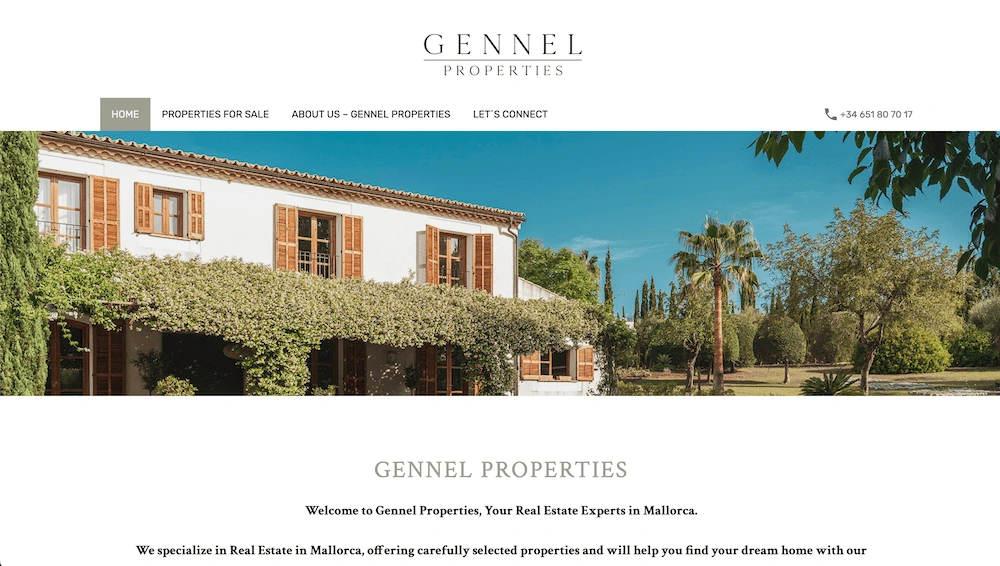 Homepage of Gennel Properties