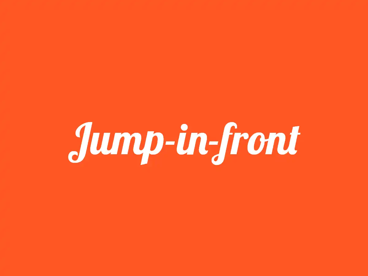 Jump-in-front logo