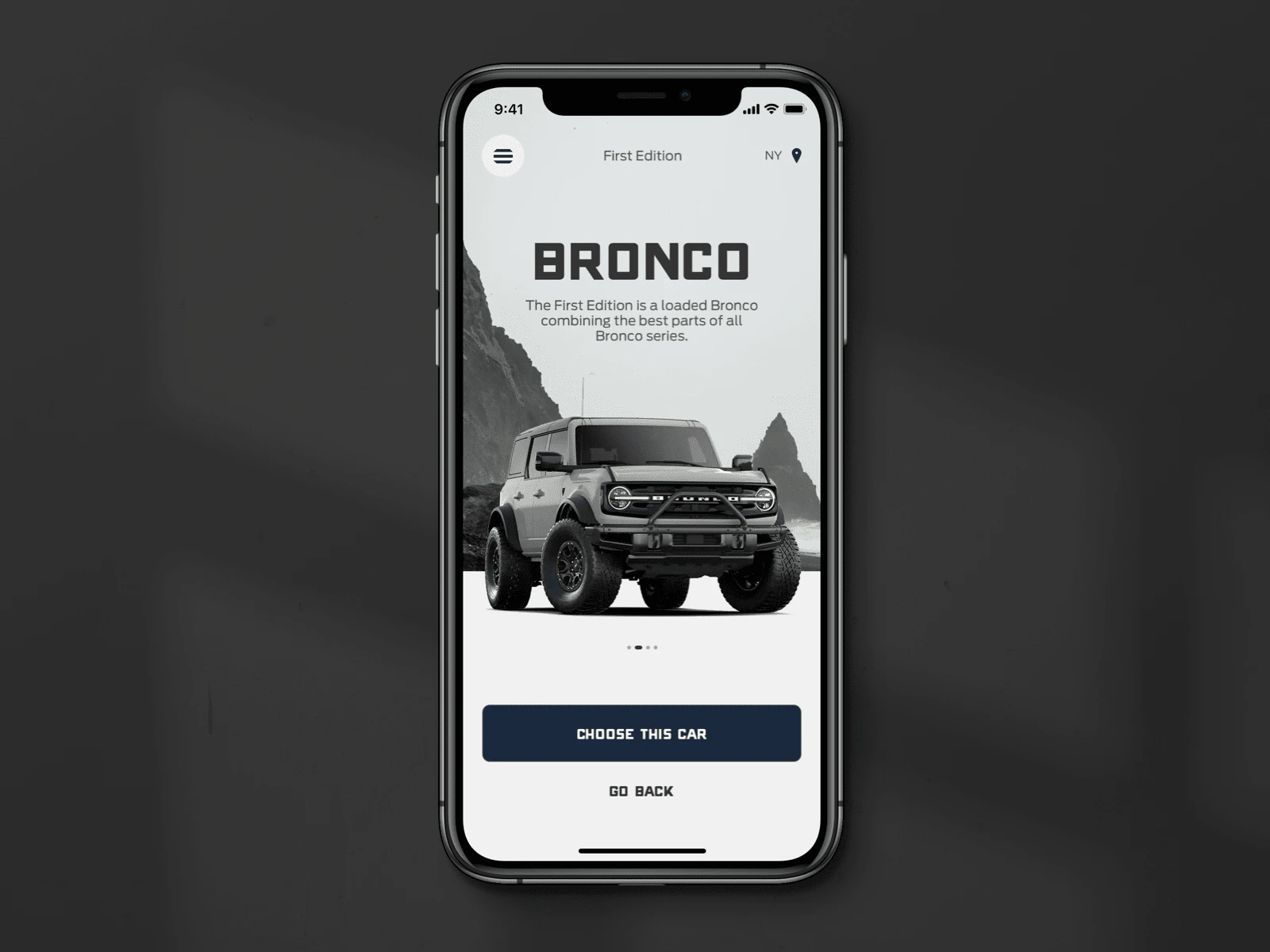 Design concept - Ford Bronco App