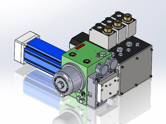 Hydraulic manifold mated to pump module