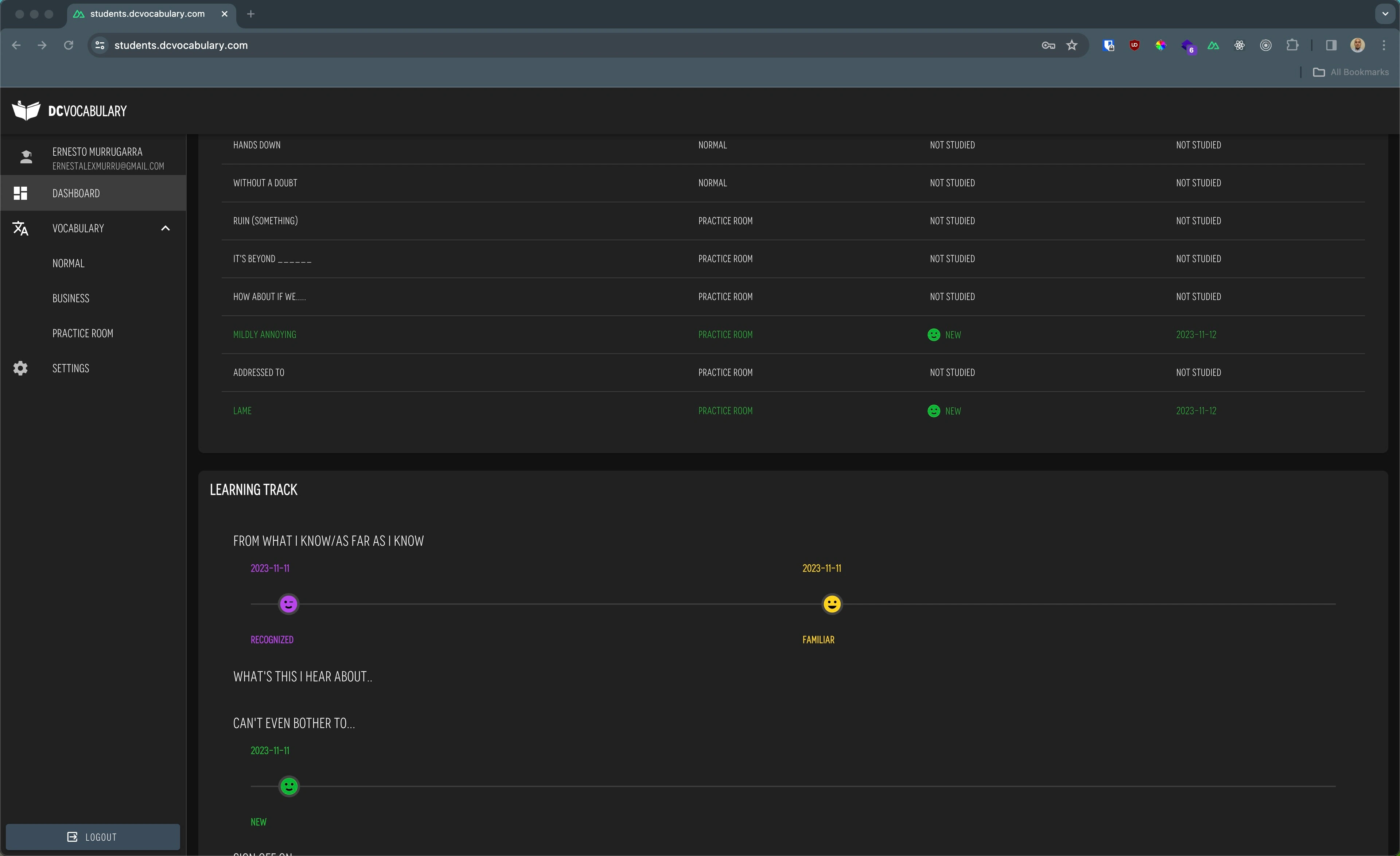 Student's Dashboard