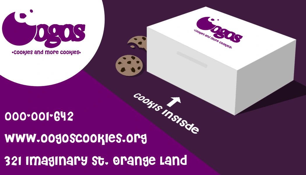 Business Card for 'Oogos' (Front and Back)