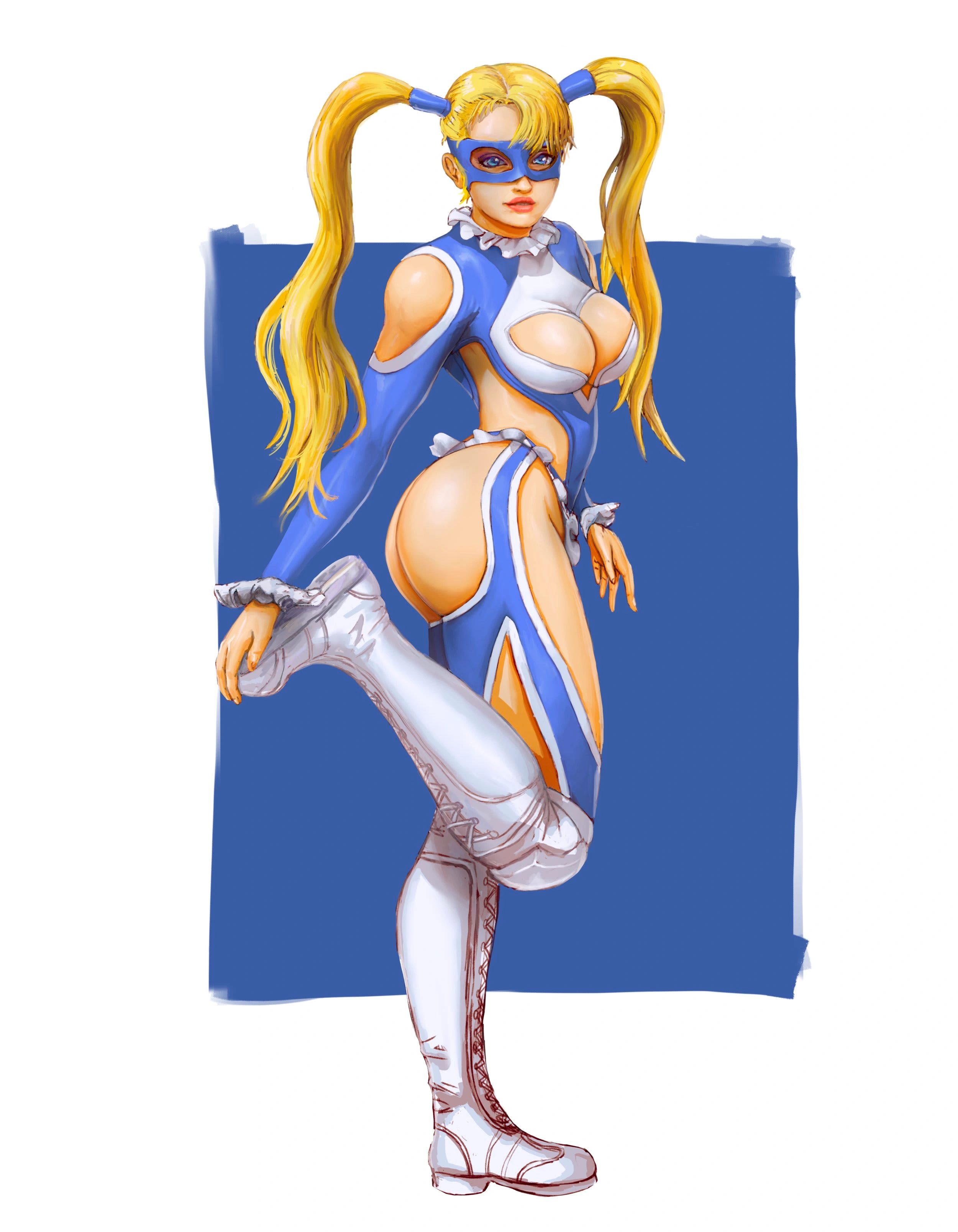 Rainbow Mika from Street Fighter