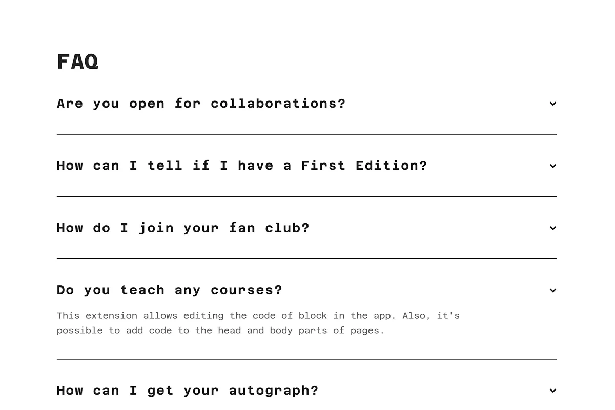 FAQ SECTION