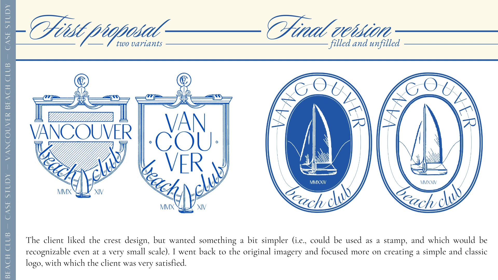 Emblem process and final design.