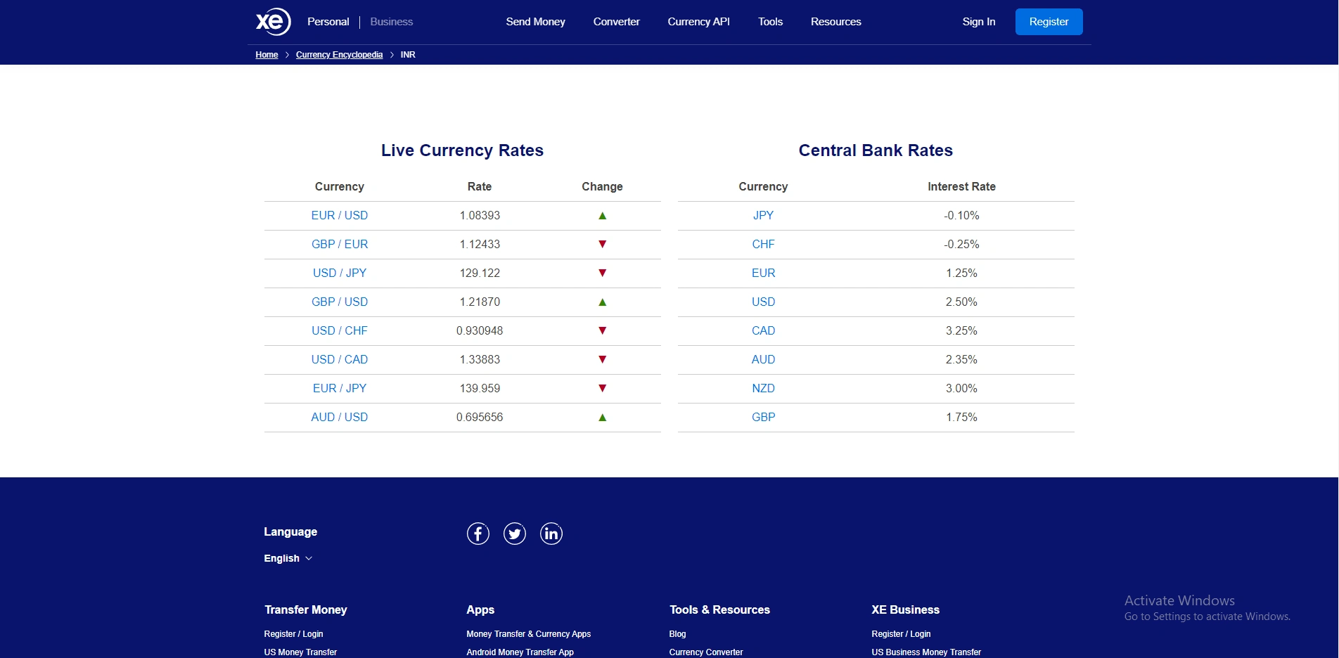 Live Currency Rates