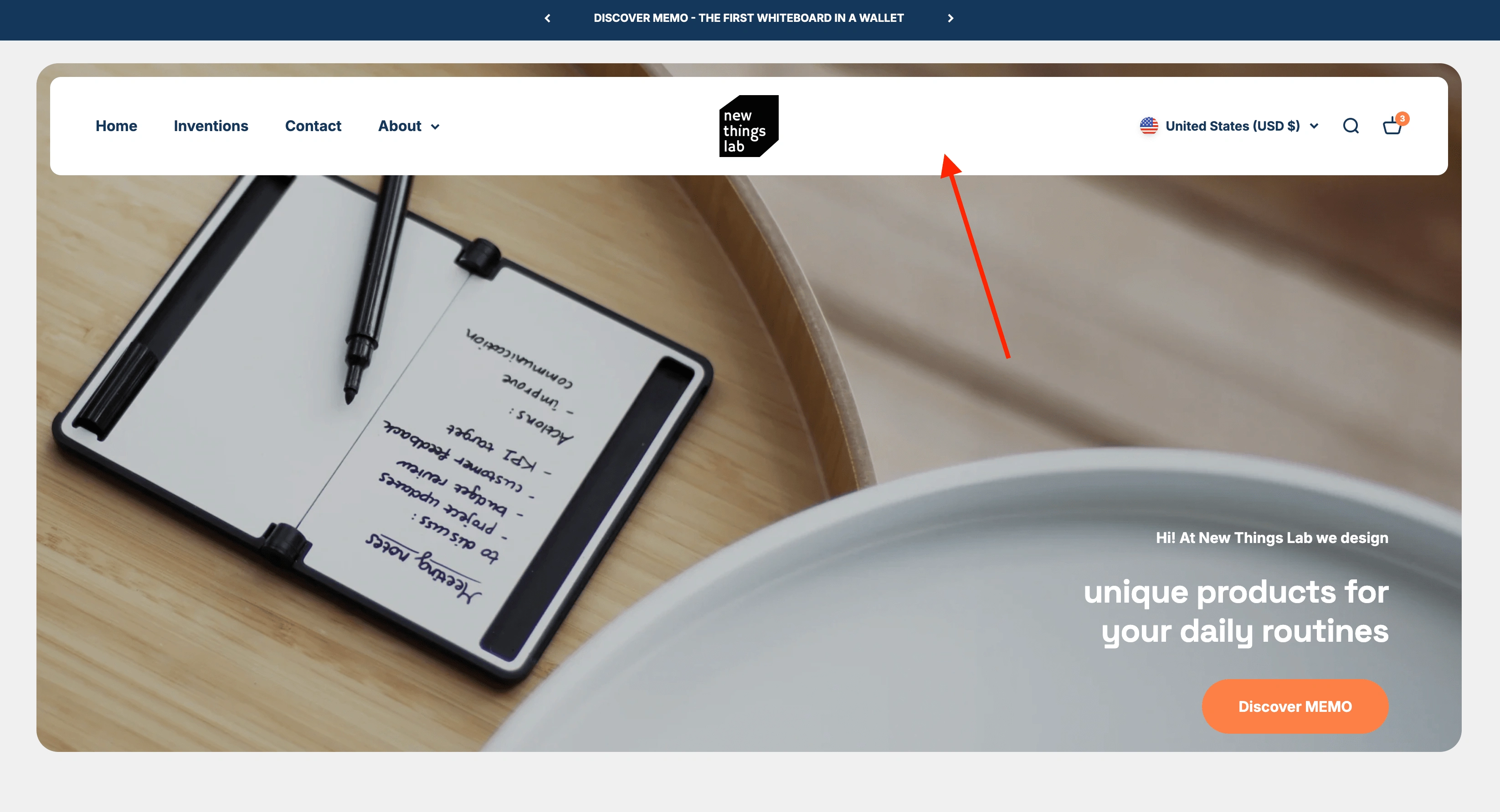 Customizing the header of the store sets it apart from other brands using the (wildly popular) Impact theme.