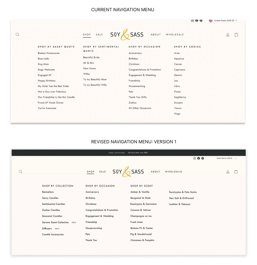 Example slide from UX audit report