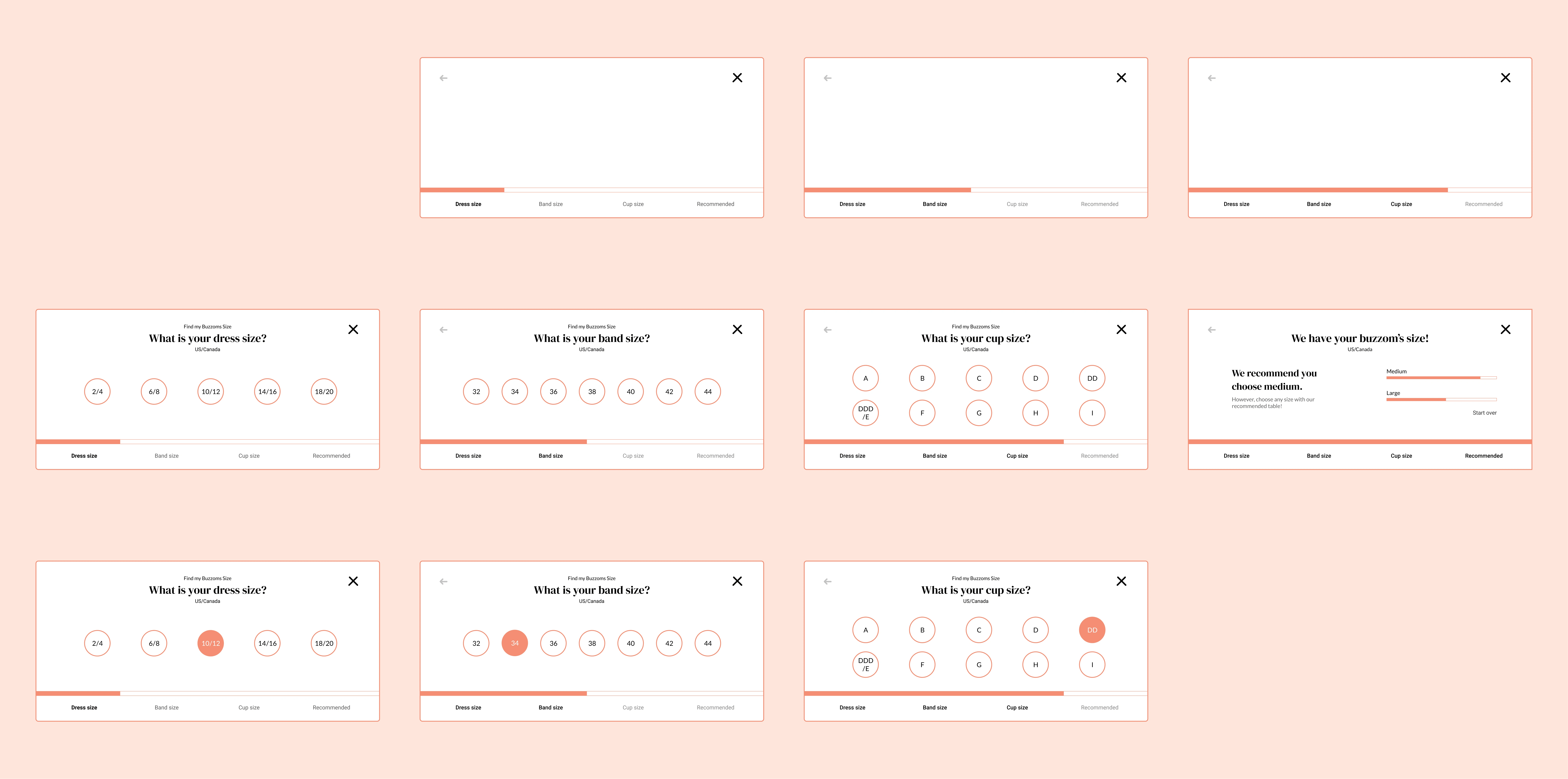 Size inclusion guide on website