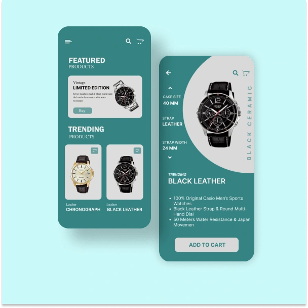 Men watch App Design