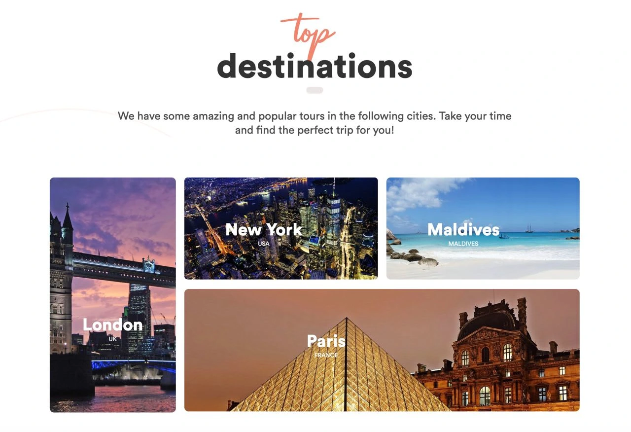 Find top destinations on Waypal