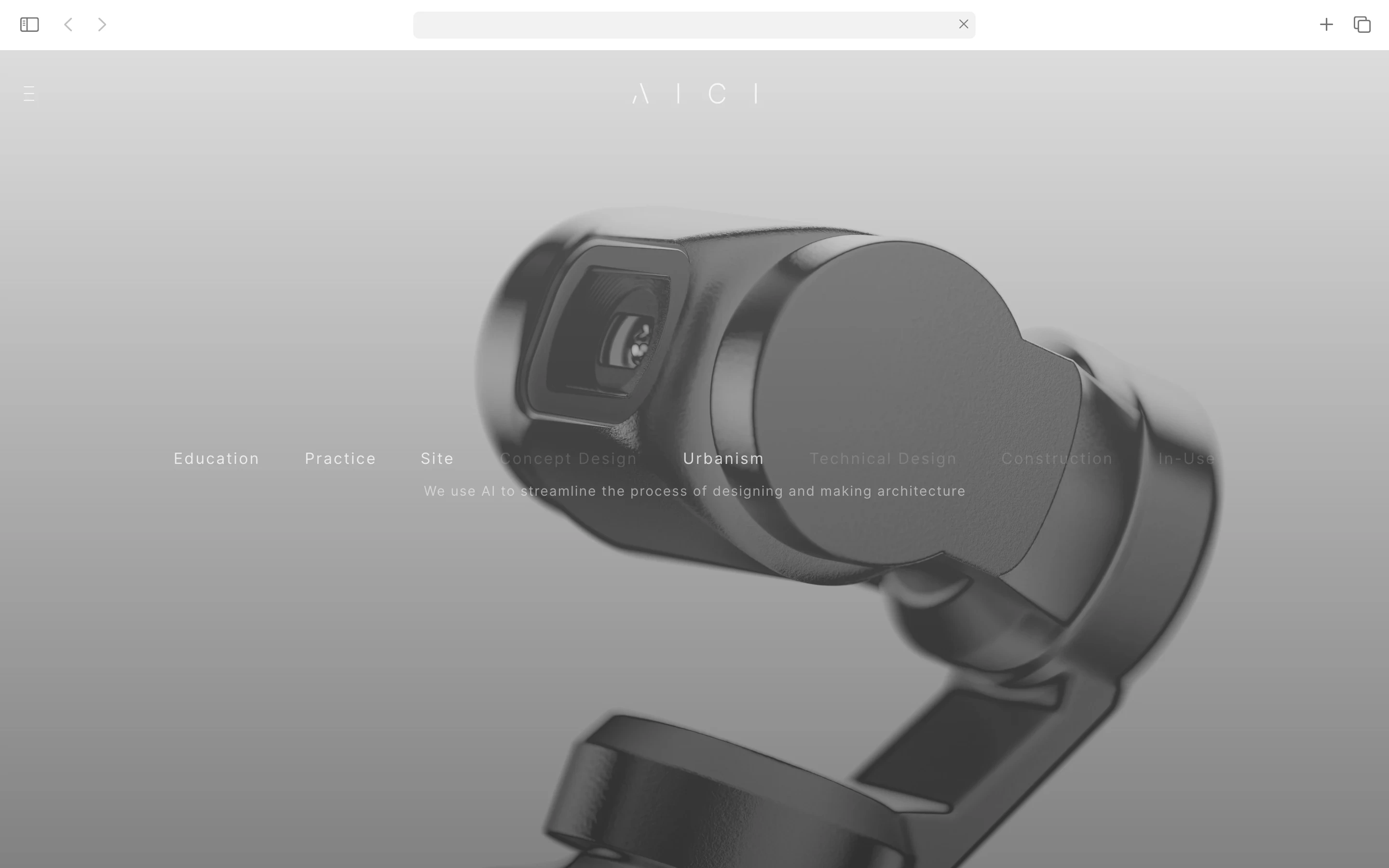 A I C I — Homepage & Variations (Products: 3D renders/visuals)