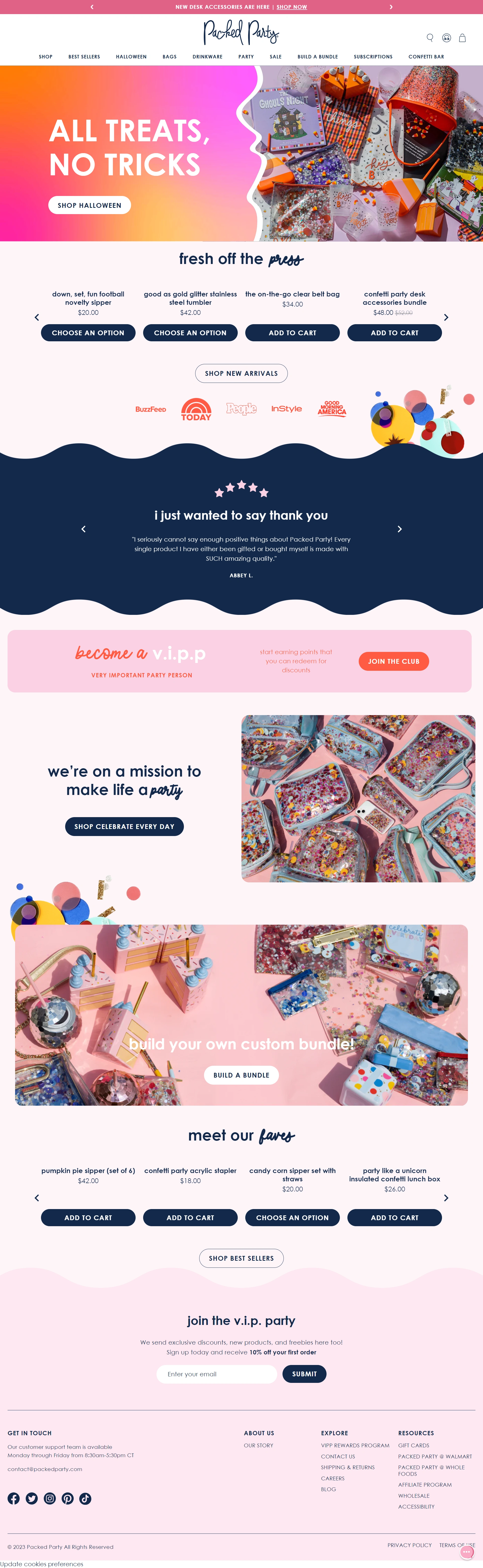 Packed Party Shopify Store Design & Redesign
