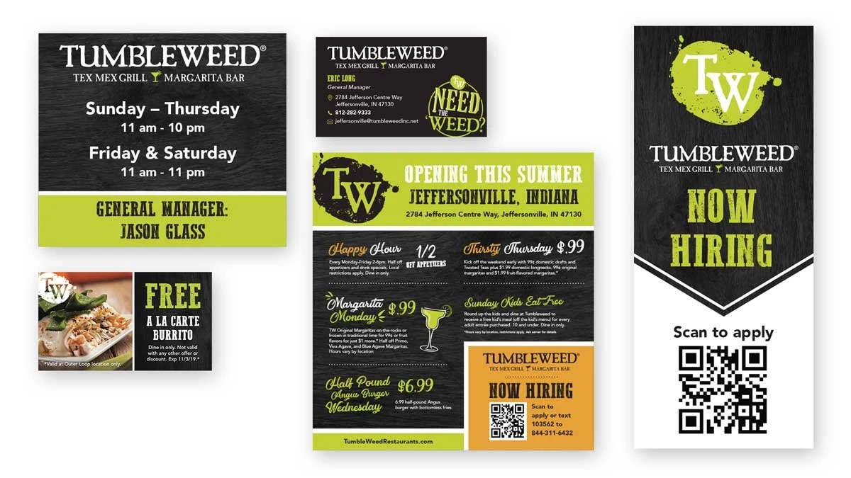 Marketing Collateral: Yard Signs, Promo Cards, Direct Mailers, Pull Banners