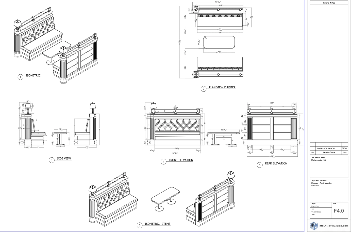 This is a sample of the custom furniture drafting 