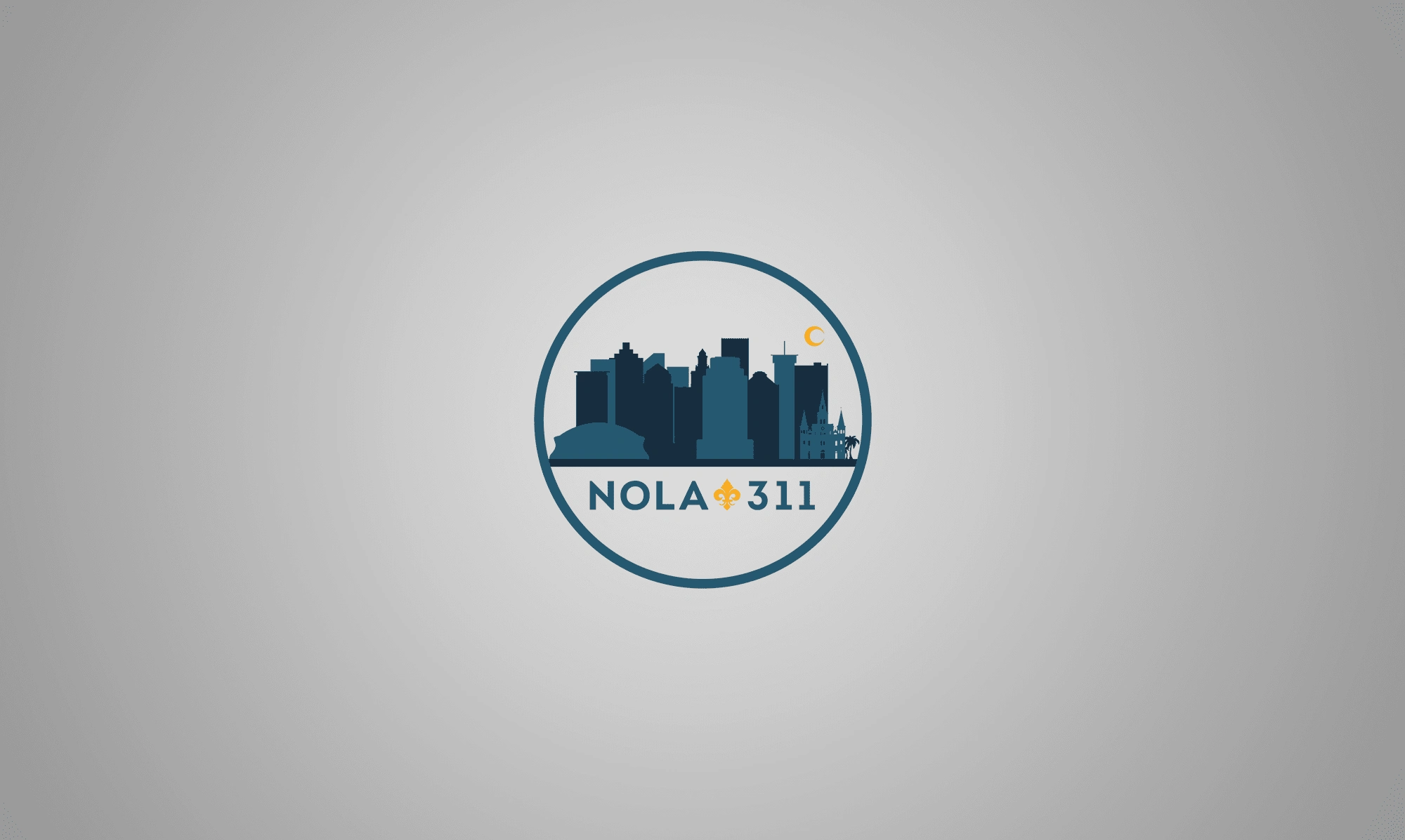 Logo and patch design for the city of New Orleans' 311 services.