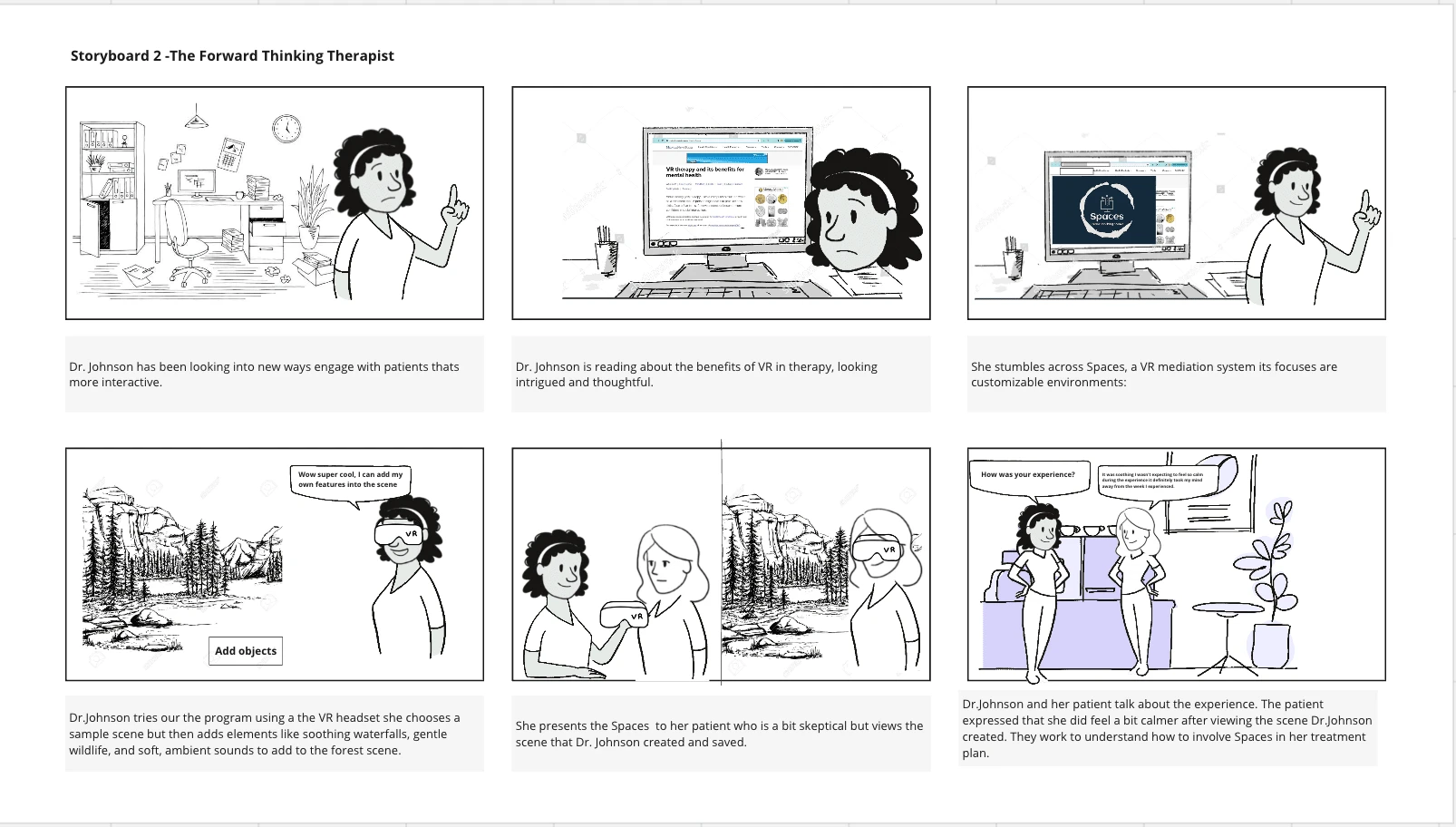 Therapeutic use-case storyboard