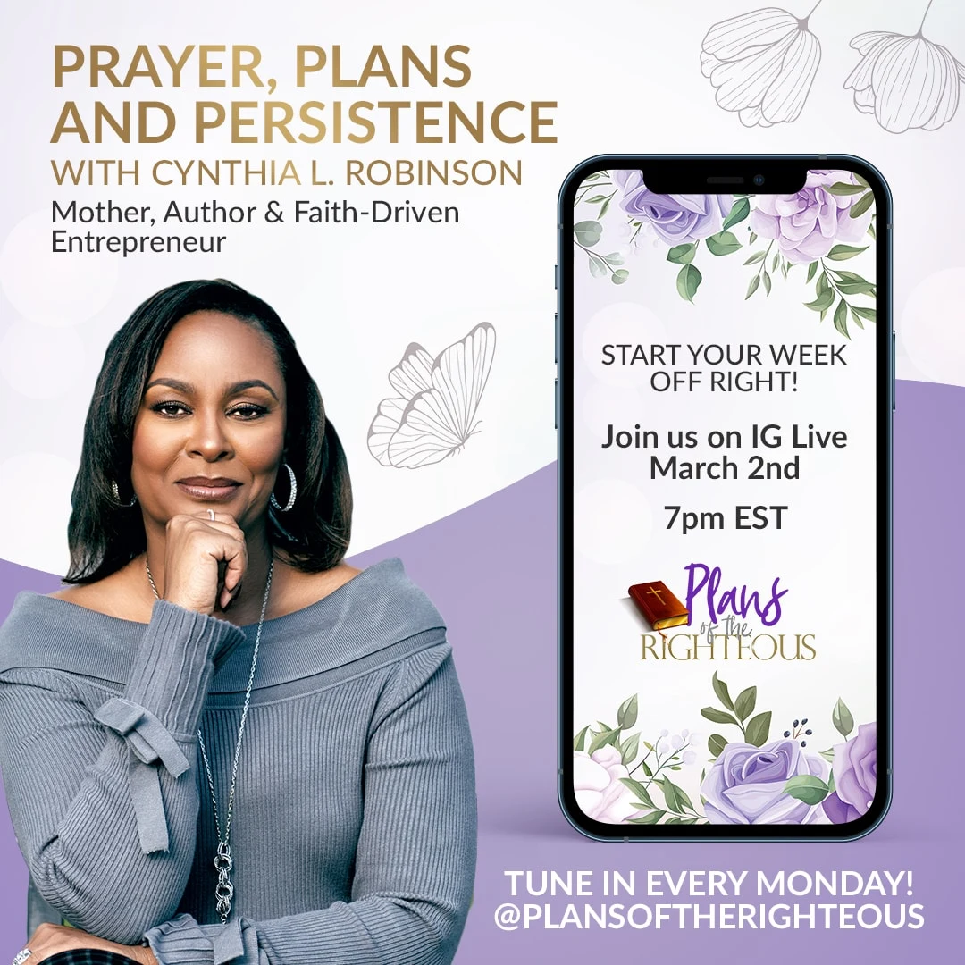 Prayer, Plans and Persistence Instagram Live Post