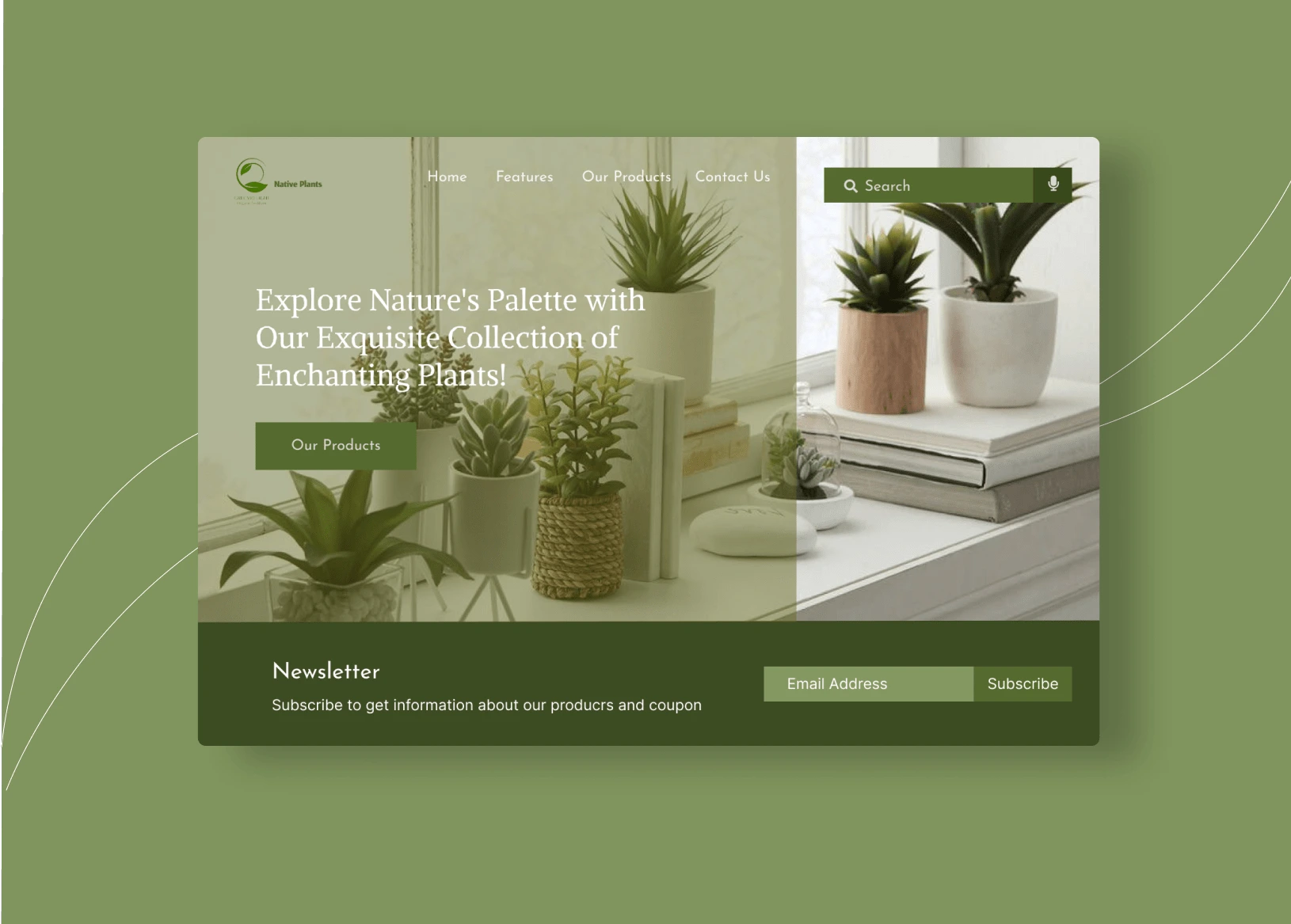 Online Plants Booking App Design