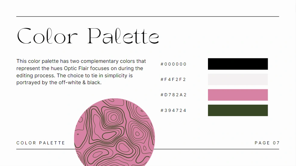 Color Palette with Hex Codes