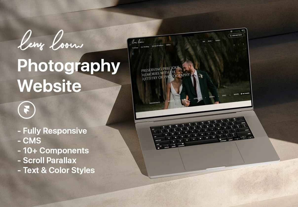 Framer photography portfolio website